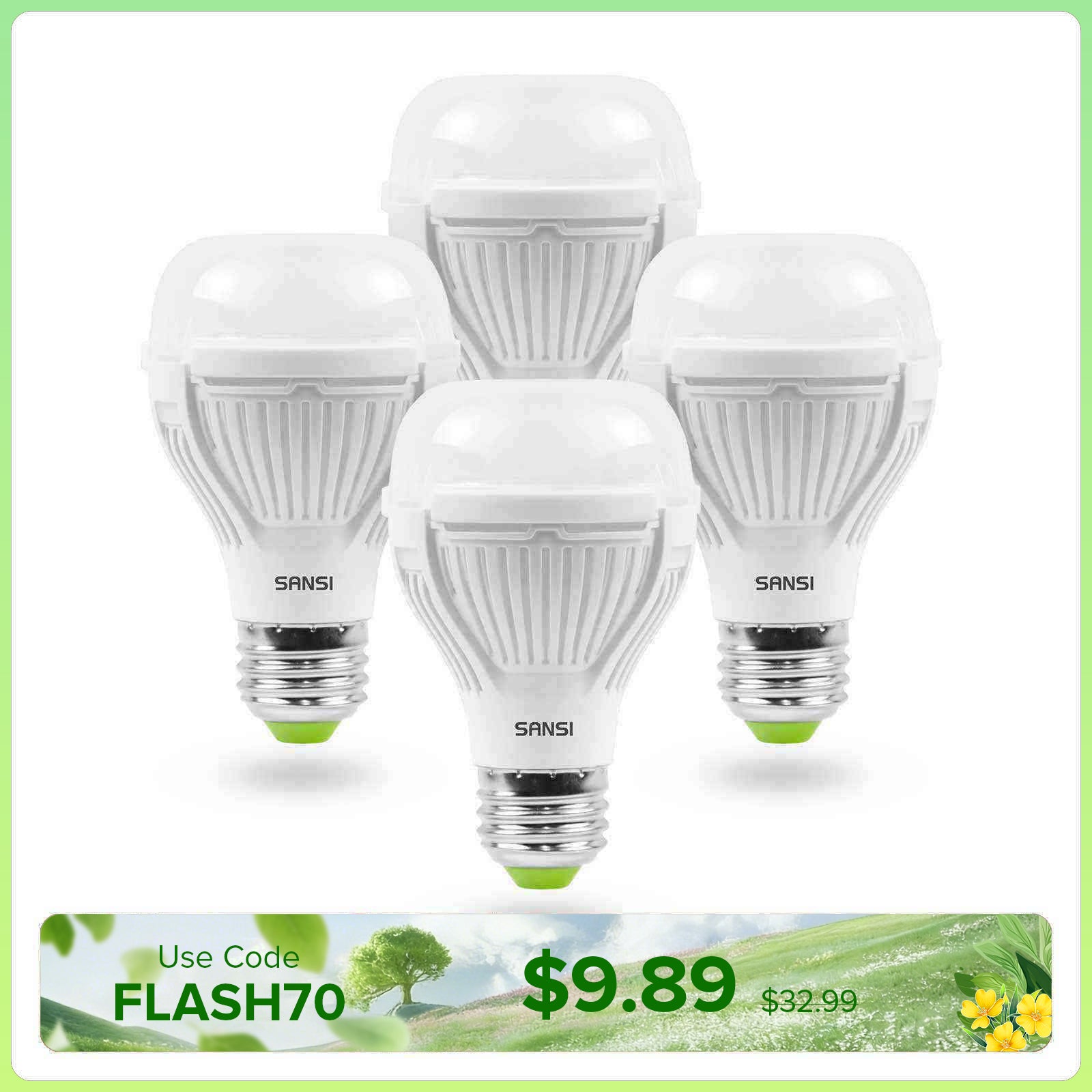 Upgraded A15 9W LED Light Bulb (US ONLY)