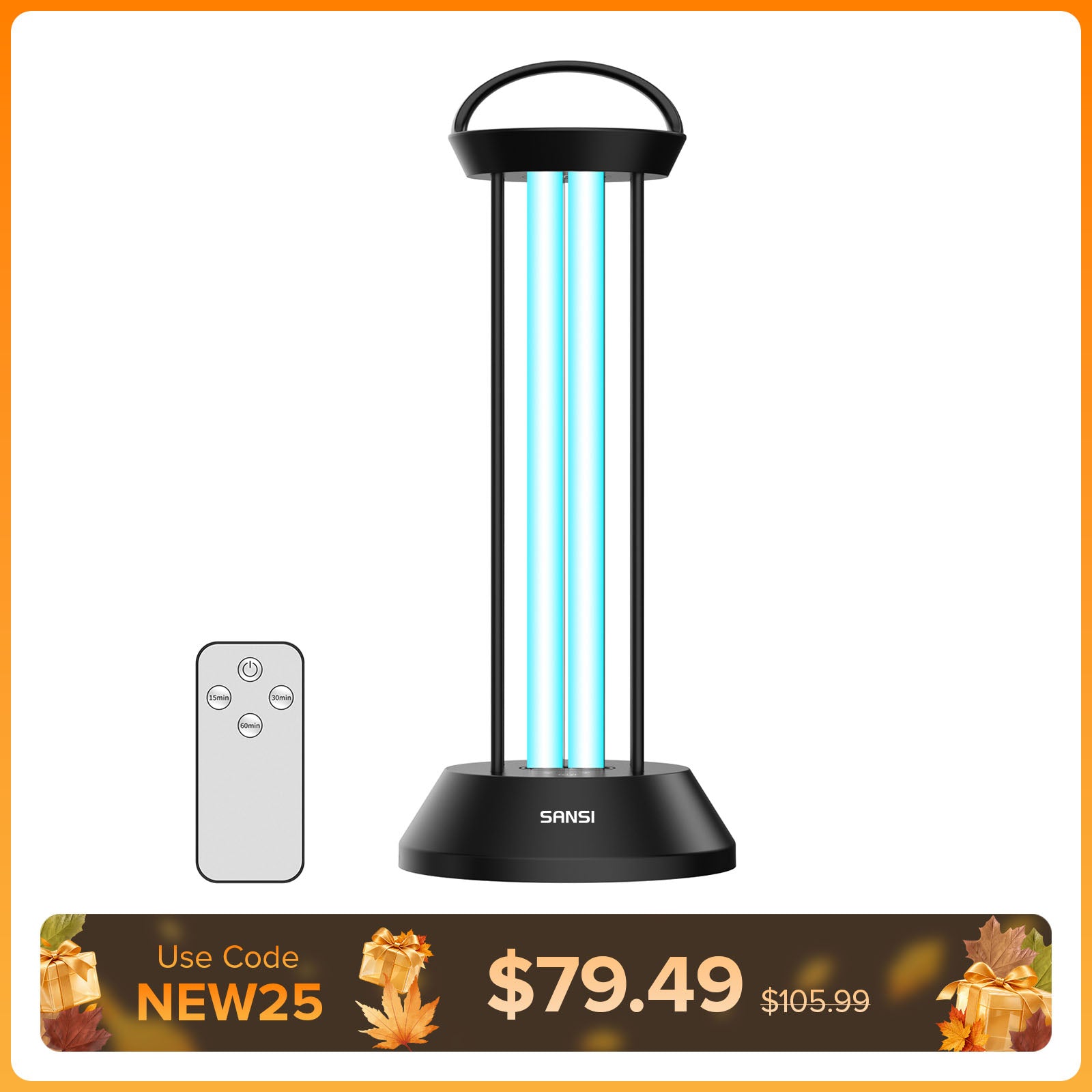 Portable UV Light Sanitizer with Remote Control - SANSI 42W