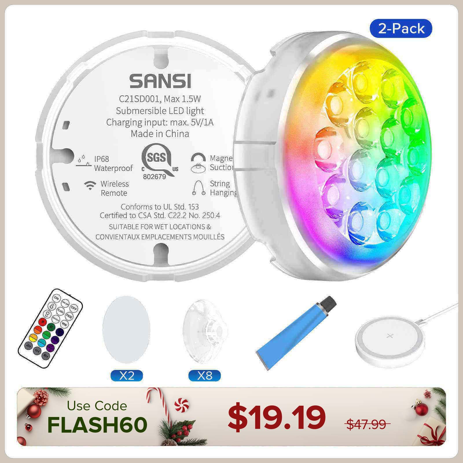 Wireless Charging RGB Color Changing Mood Light (US ONLY)