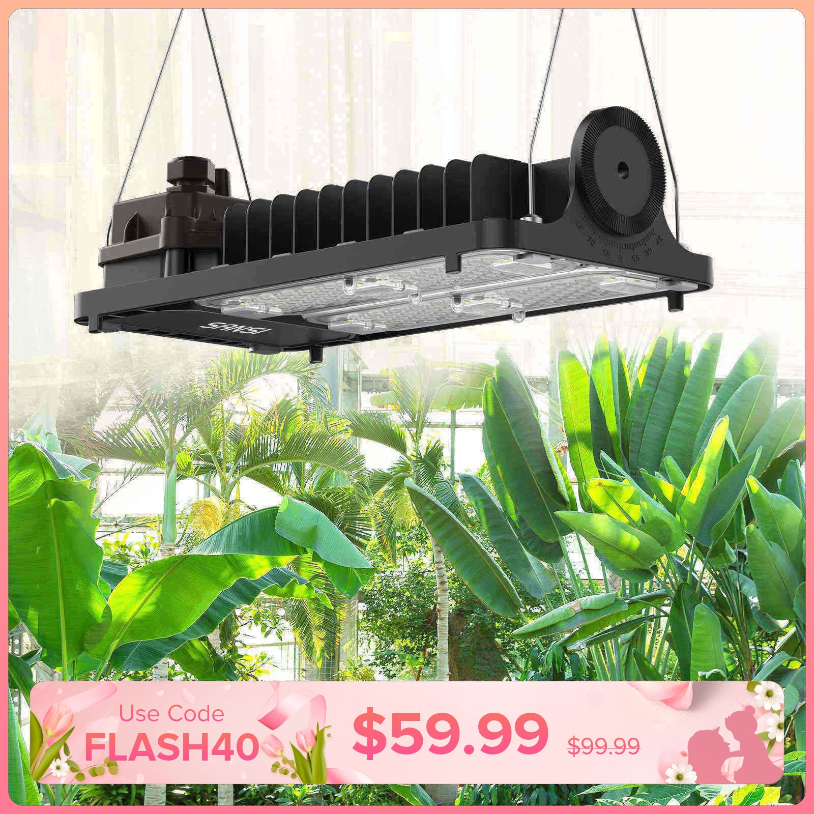 Dimmable 100W Panel LED Grow Light (EU/UK ONLY)