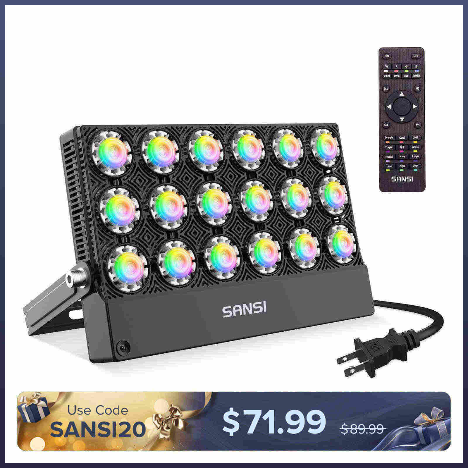 100W RGB LED Flood Light (US ONLY)
