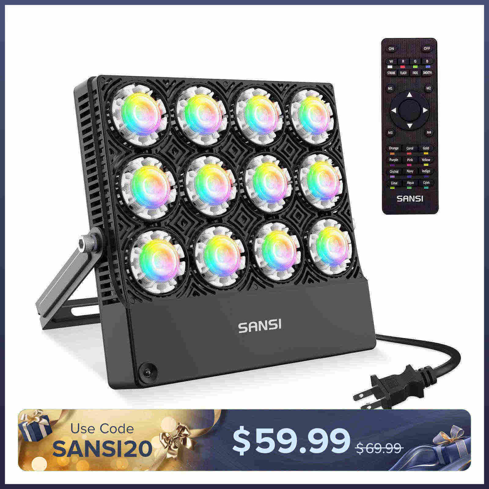 70W RGB LED Flood Light(US ONLY)