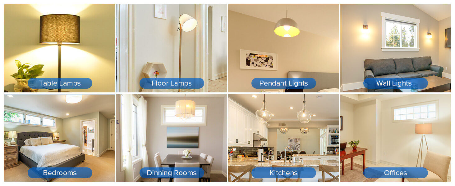 A21 led light bulbs are wide application, suitable for table lamps, floor lamps, bedrooms and etc