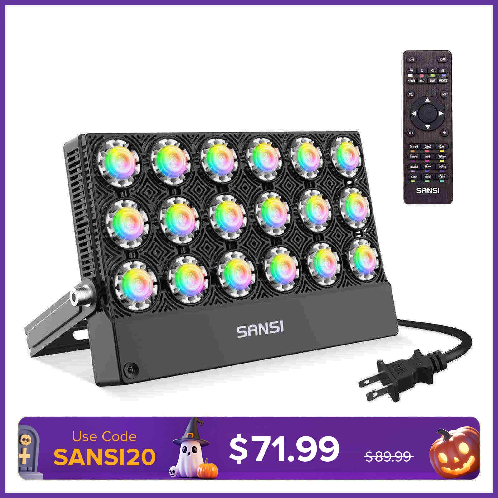 100W RGB LED Flood Light (US ONLY)