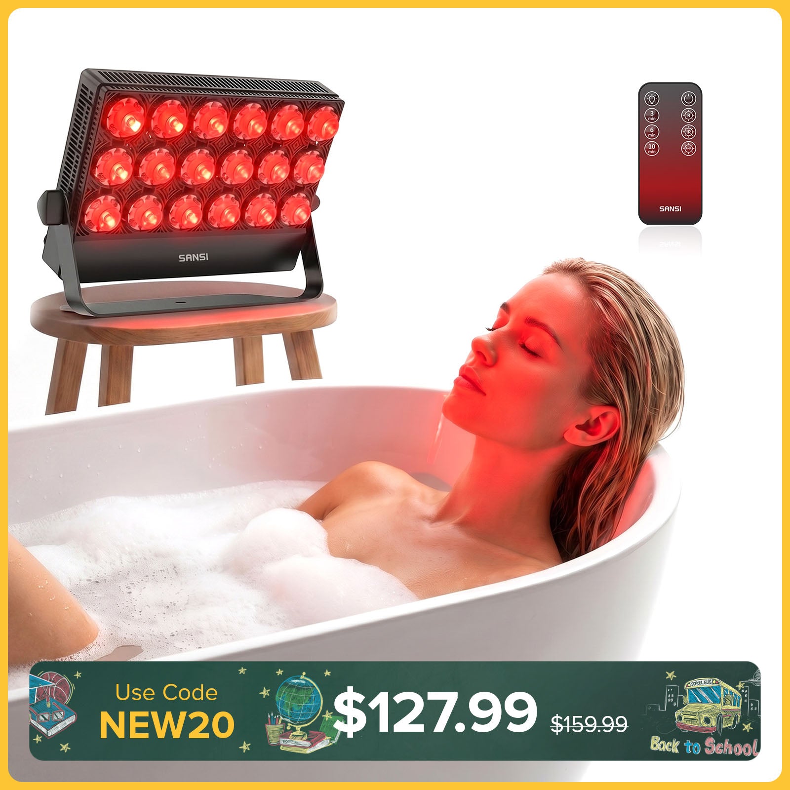 SANSI 80W Dual-Wavelength Red Light Therapy Panel (US ONLY)
