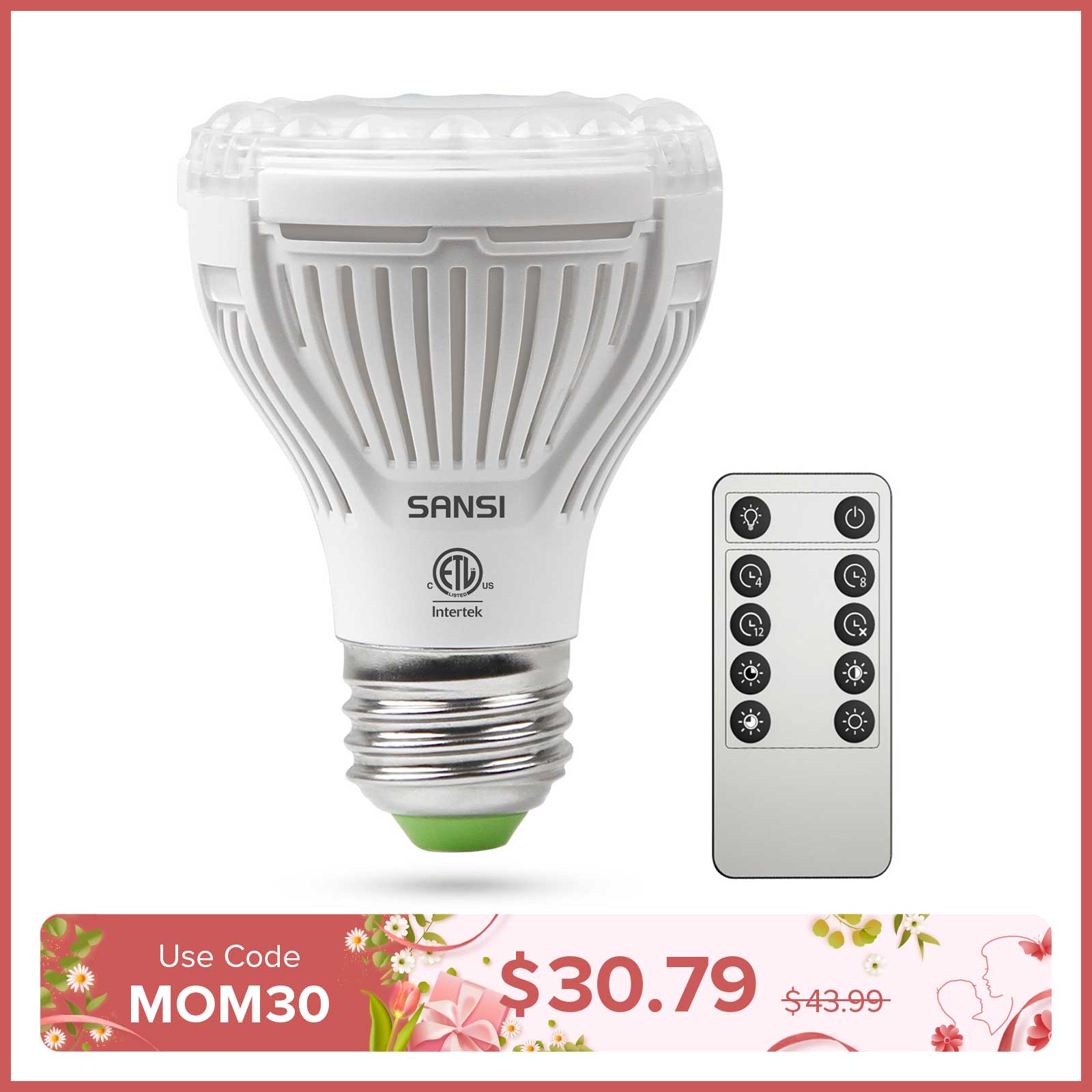 PAR20 5W LED-Wachstumslampe mit Fernbedienung (NUR USA)