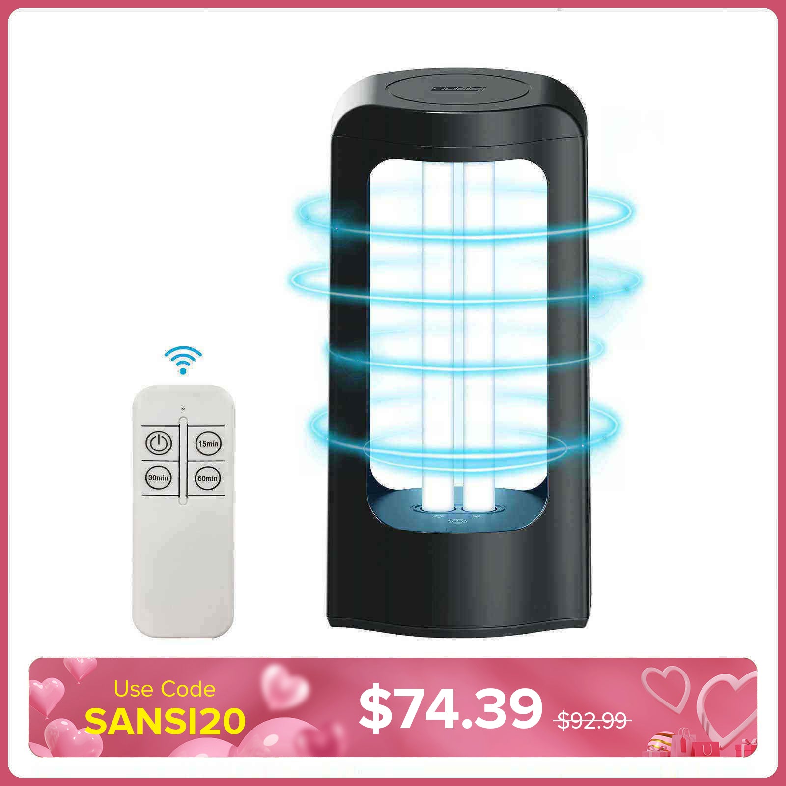 27W UV Light Sanitizer with Remote Control