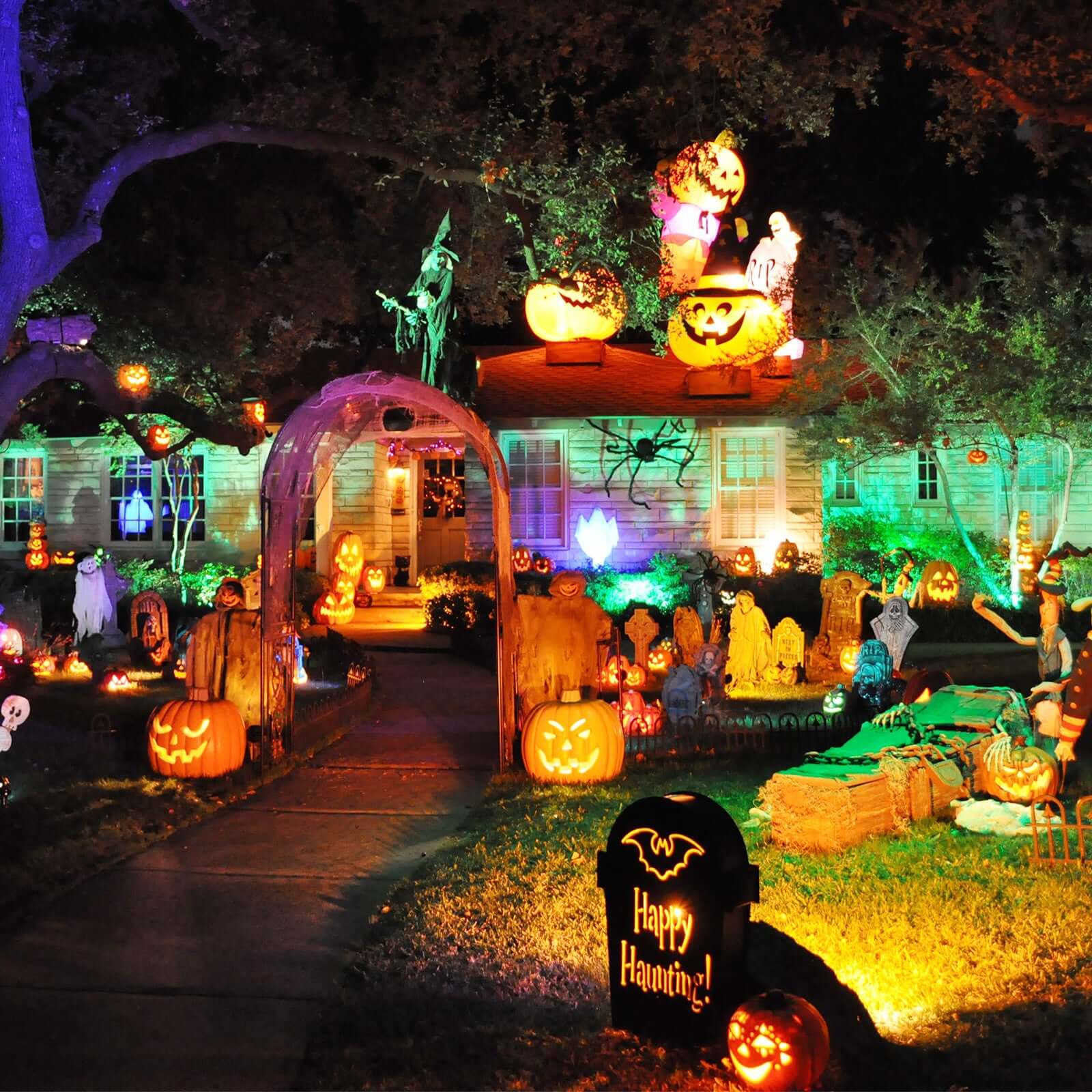 Upgraded RGB LED Light can be halloween decor