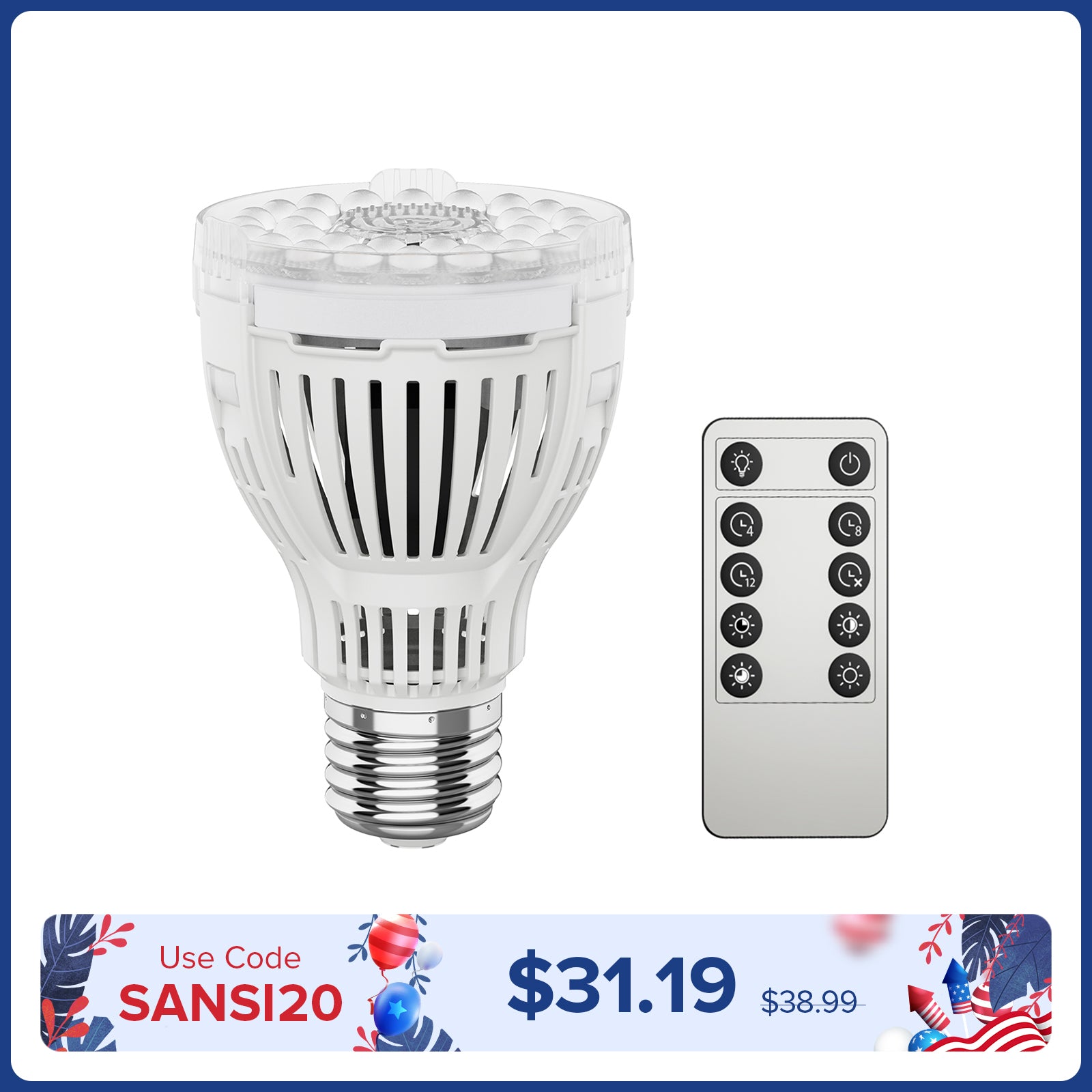 Lampadina LED PAR20 da 10 W con telecomando (solo USA/CA)