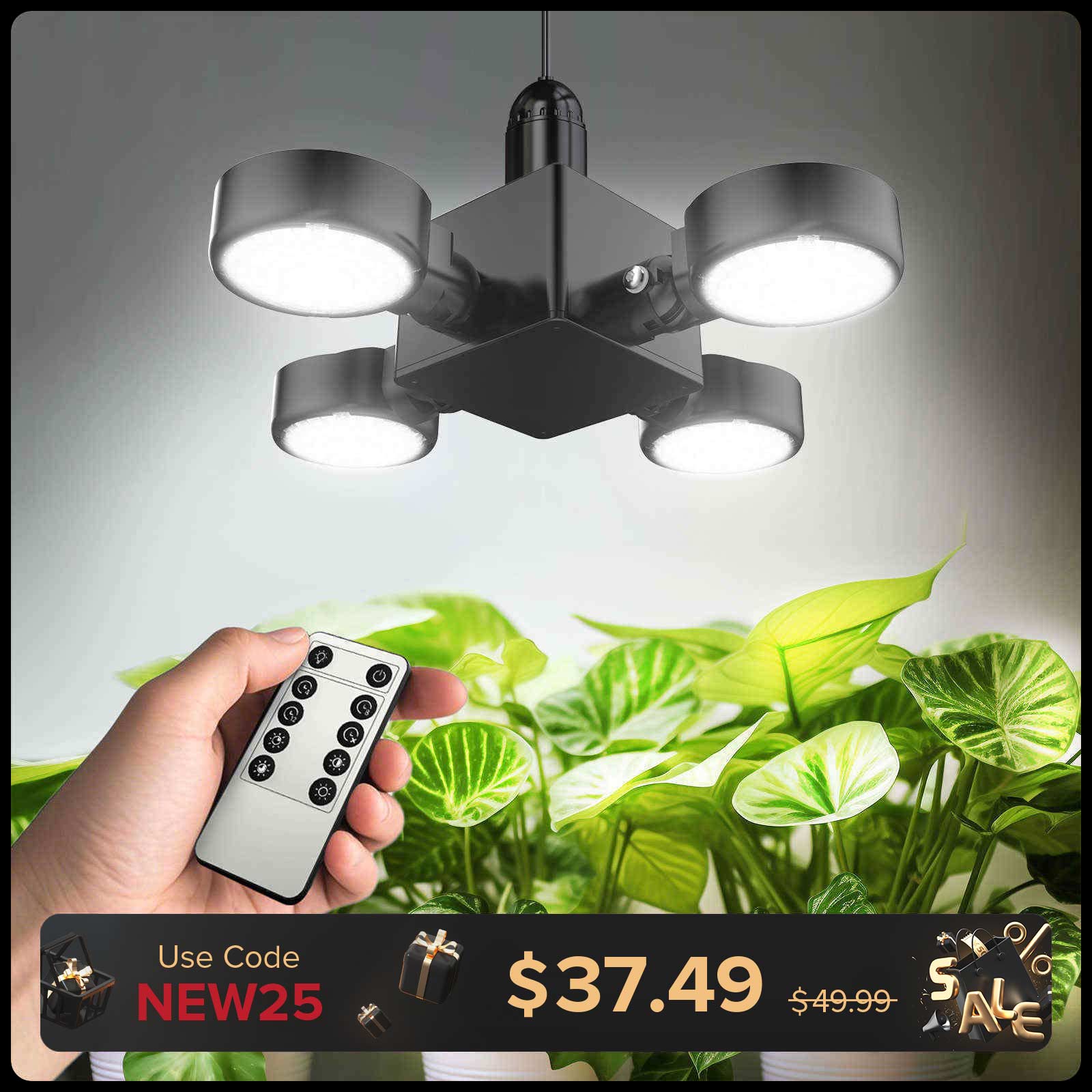 SANSI 40W Folding Wings LED Grow Light with Remote Control