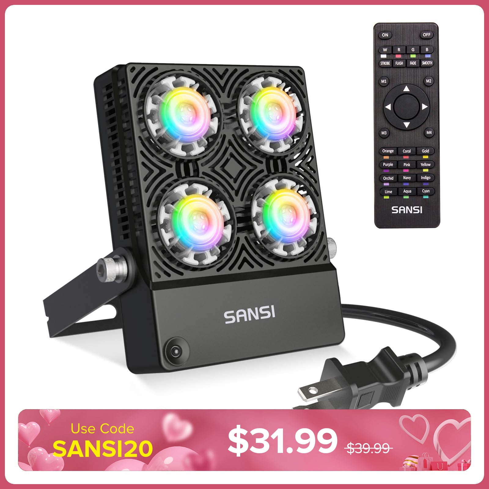 30W RGB LED Flood Light (US ONLY)