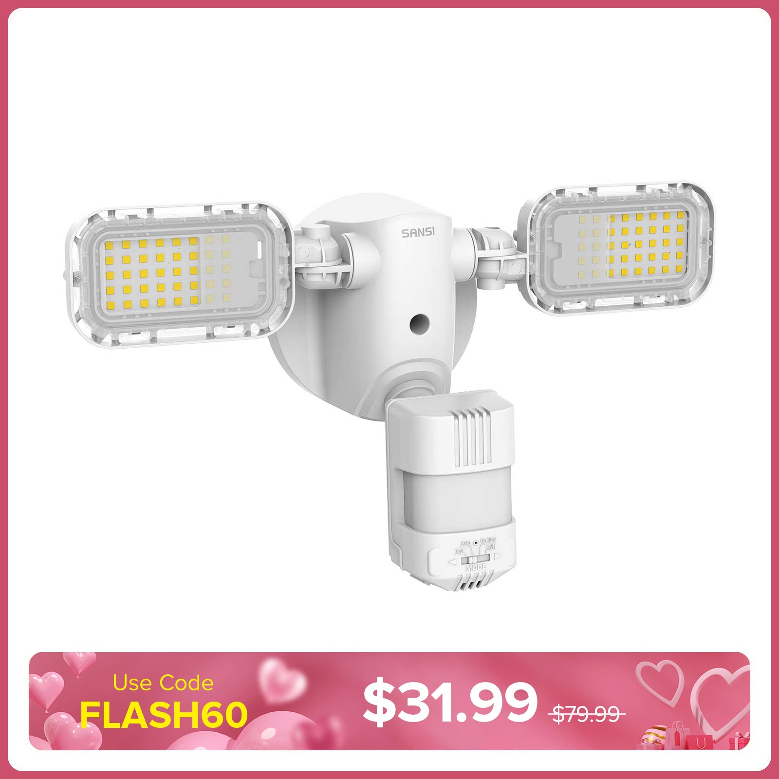 90W LED Security Light With Remote Control (Dusk to Dawn & Motion Sensor)(US ONLY)