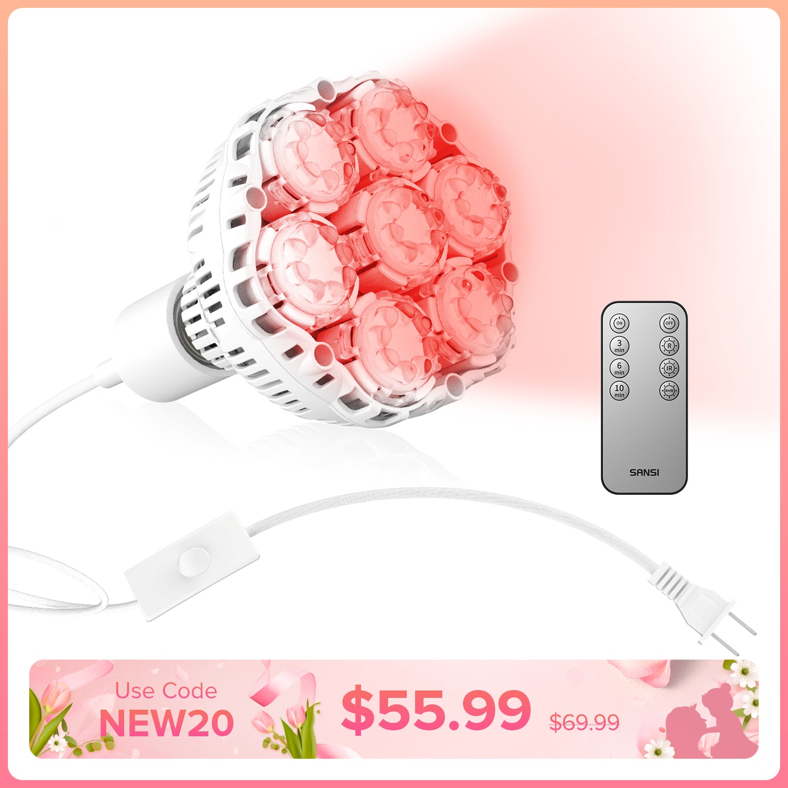 SANSI 32W Red Light Therapy for Body Face(US/CA ONLY)