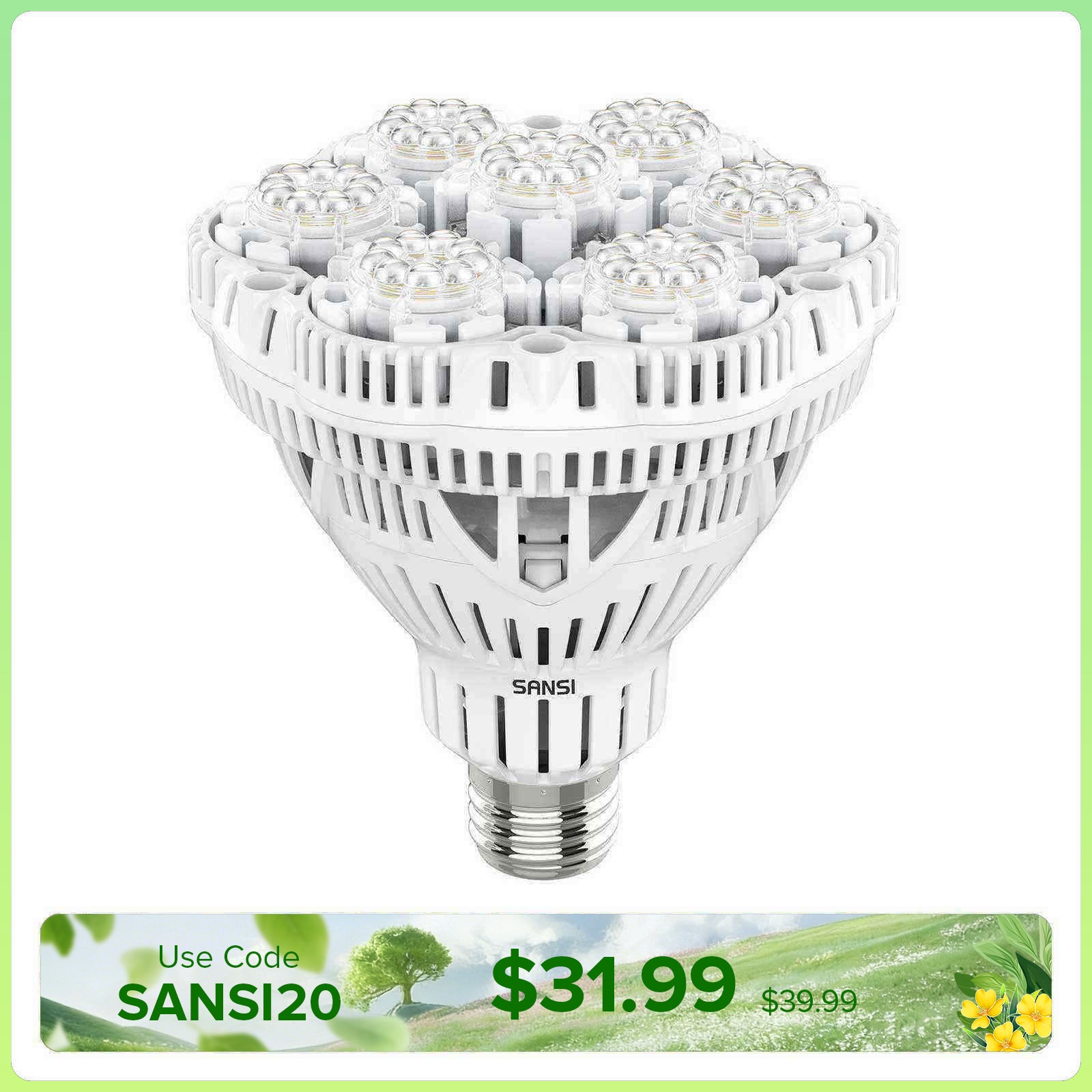 BR30 36W LED Grow Light Bulb