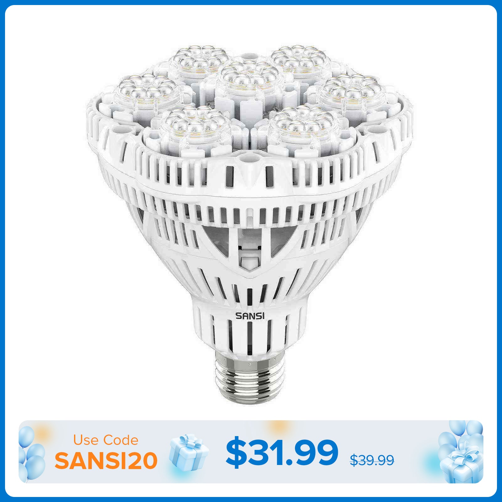 BR30 36W LED Grow Light Bulb
