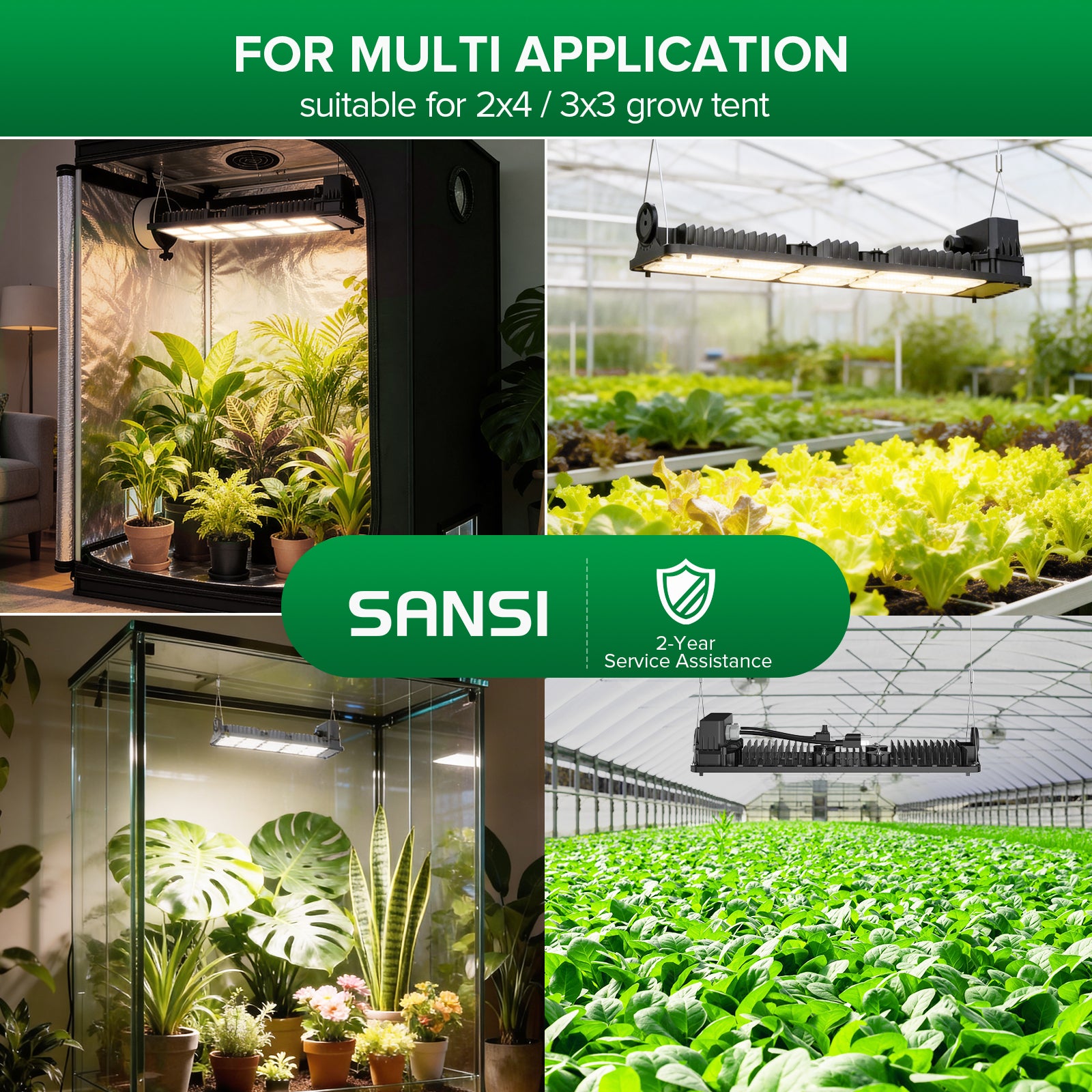 SANSI 100W LED-Panel-Pflanzenlampe | Fernbedienung