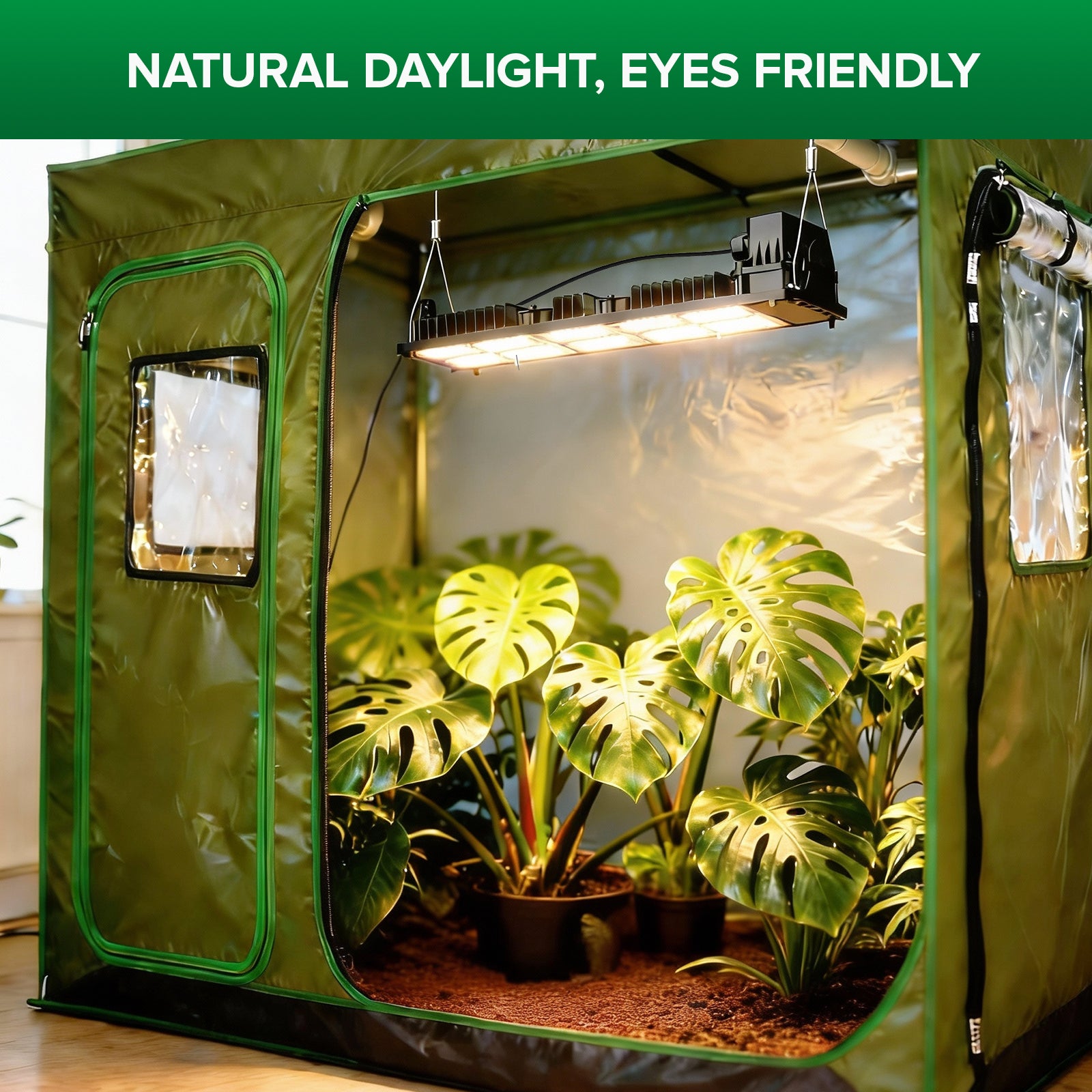 SANSI 100W LED-Panel-Pflanzenlampe | Fernbedienung