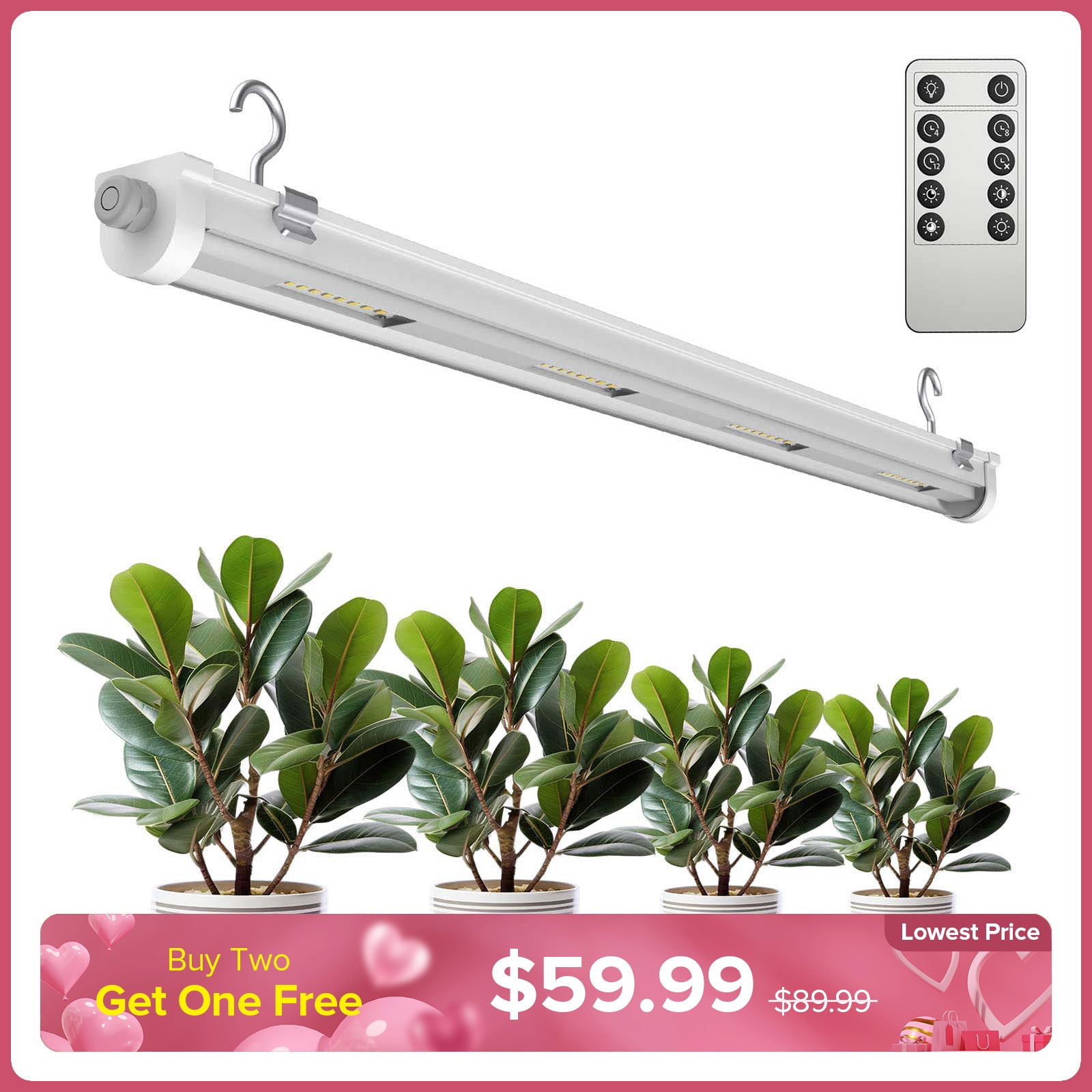SANSI T8 25W LED Grow Light | Remote Control