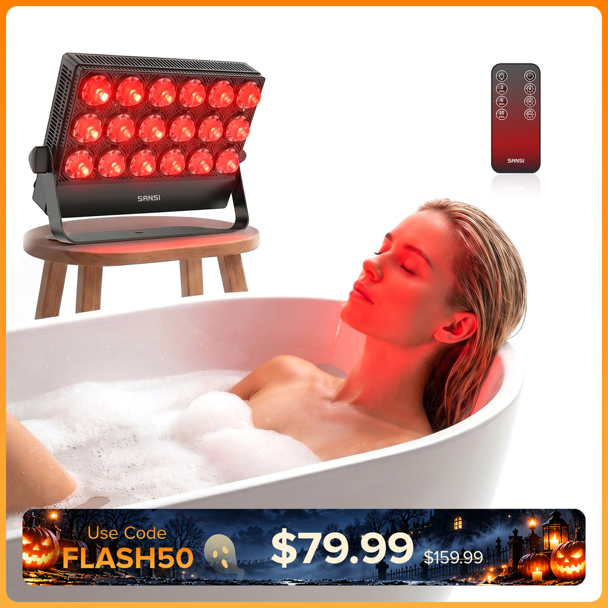 SANSI 80W Dual-Wavelength Red Light Therapy Panel (US ONLY)