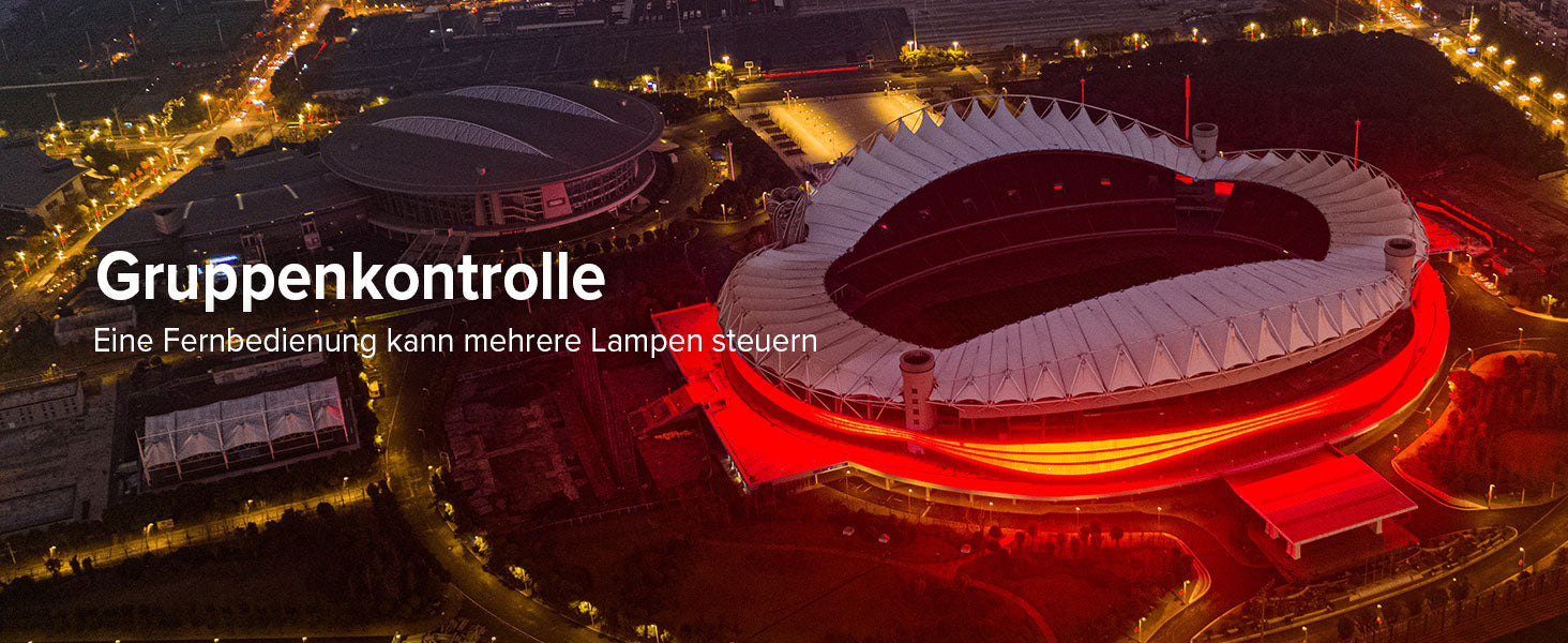 Gruppenkontrolle:Eine fernbedienung kann mehrere Lampen steuern.