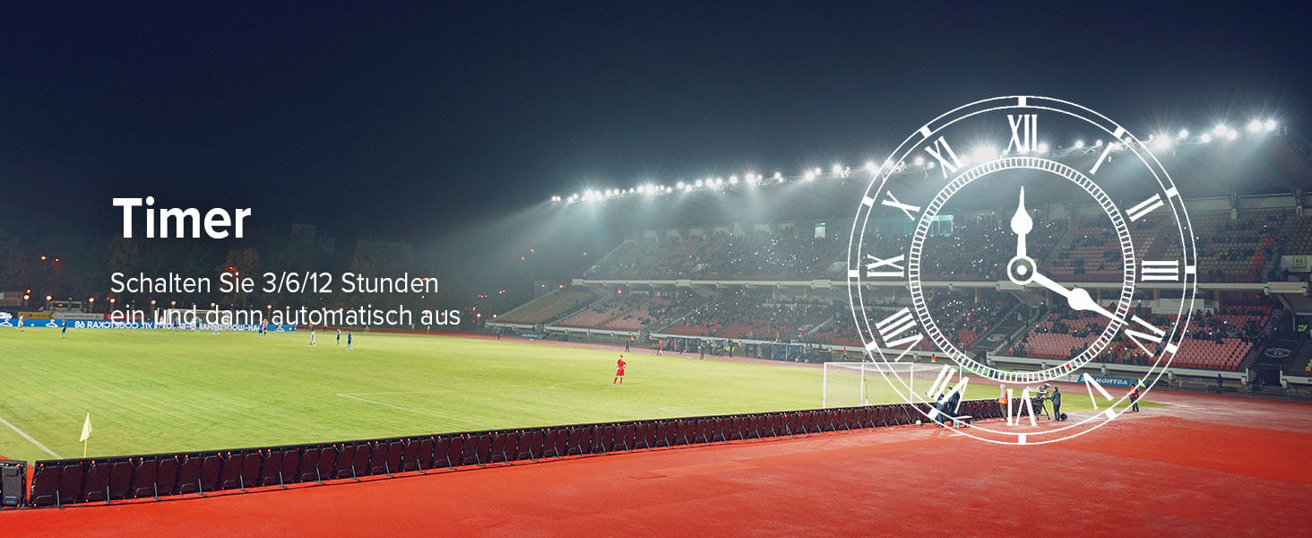 Timer: Schalten Sie 3/6/12 Stunden ein und dann automatisch aus.