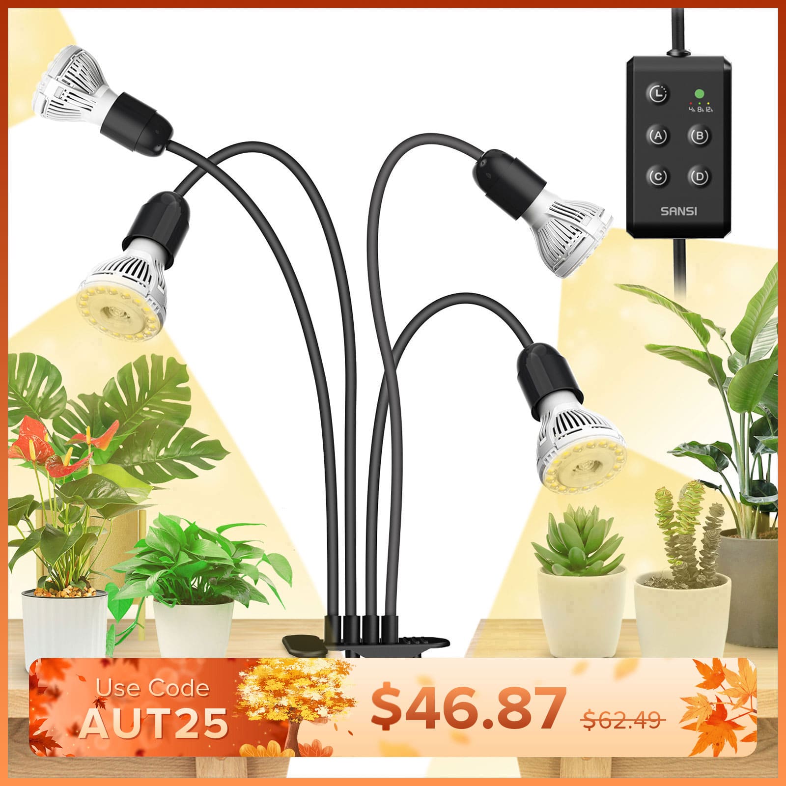 sansi par25 15w led grow light bulb