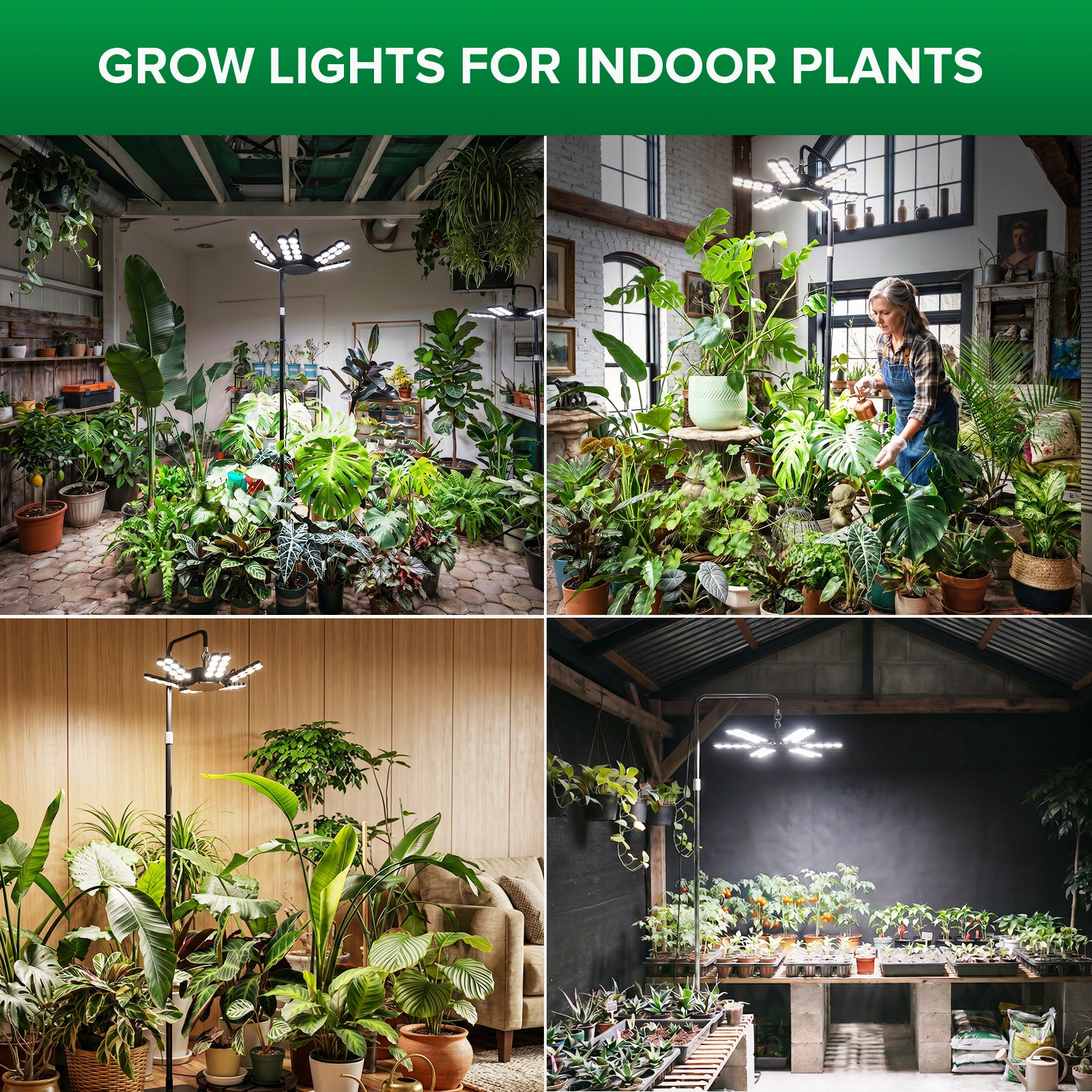 SANSI 240W Folding Wings LED Standing Grow Light with Remote Control (US ONLY)