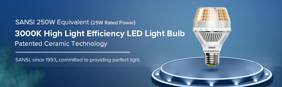 3000K/5000K high light efficiency led light bulb, 250W equivalent