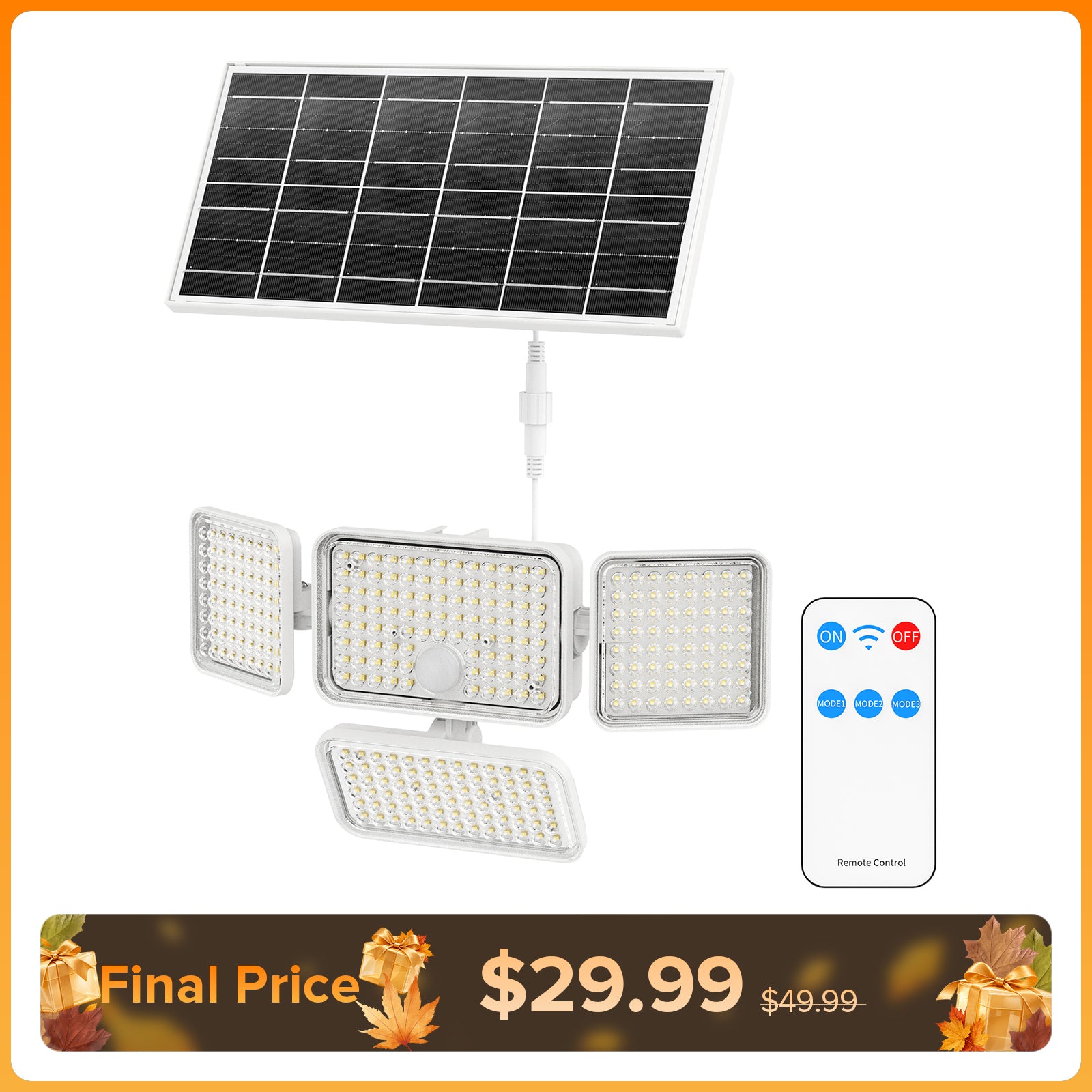 SANSI 12W LED Solar Security Light (Motion Sensor)
