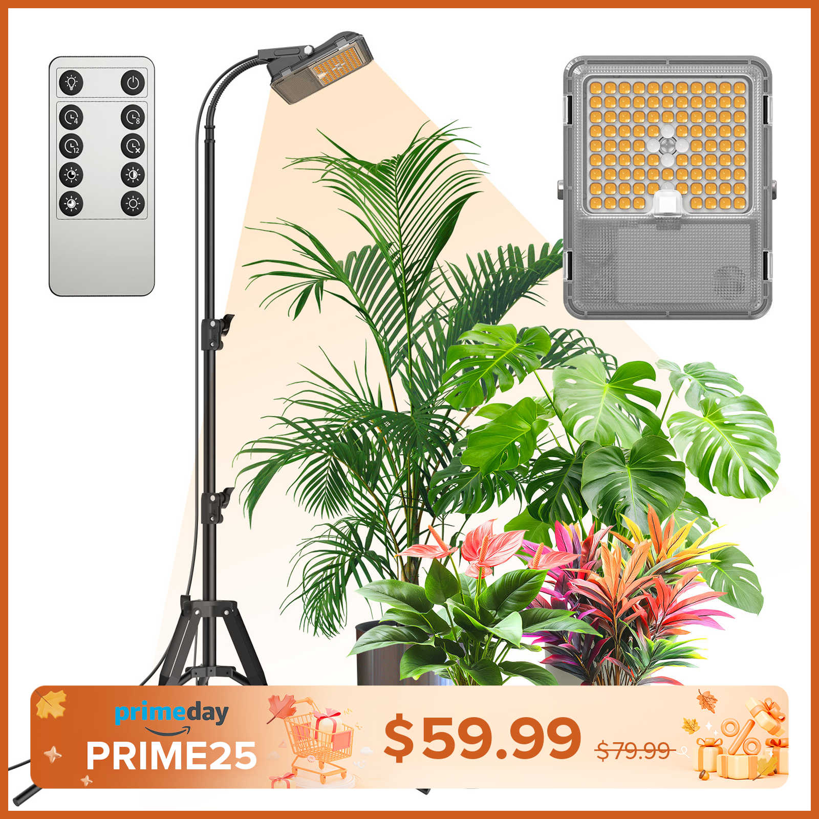 SANSI 45W LED Grow Light With Tripod Stand