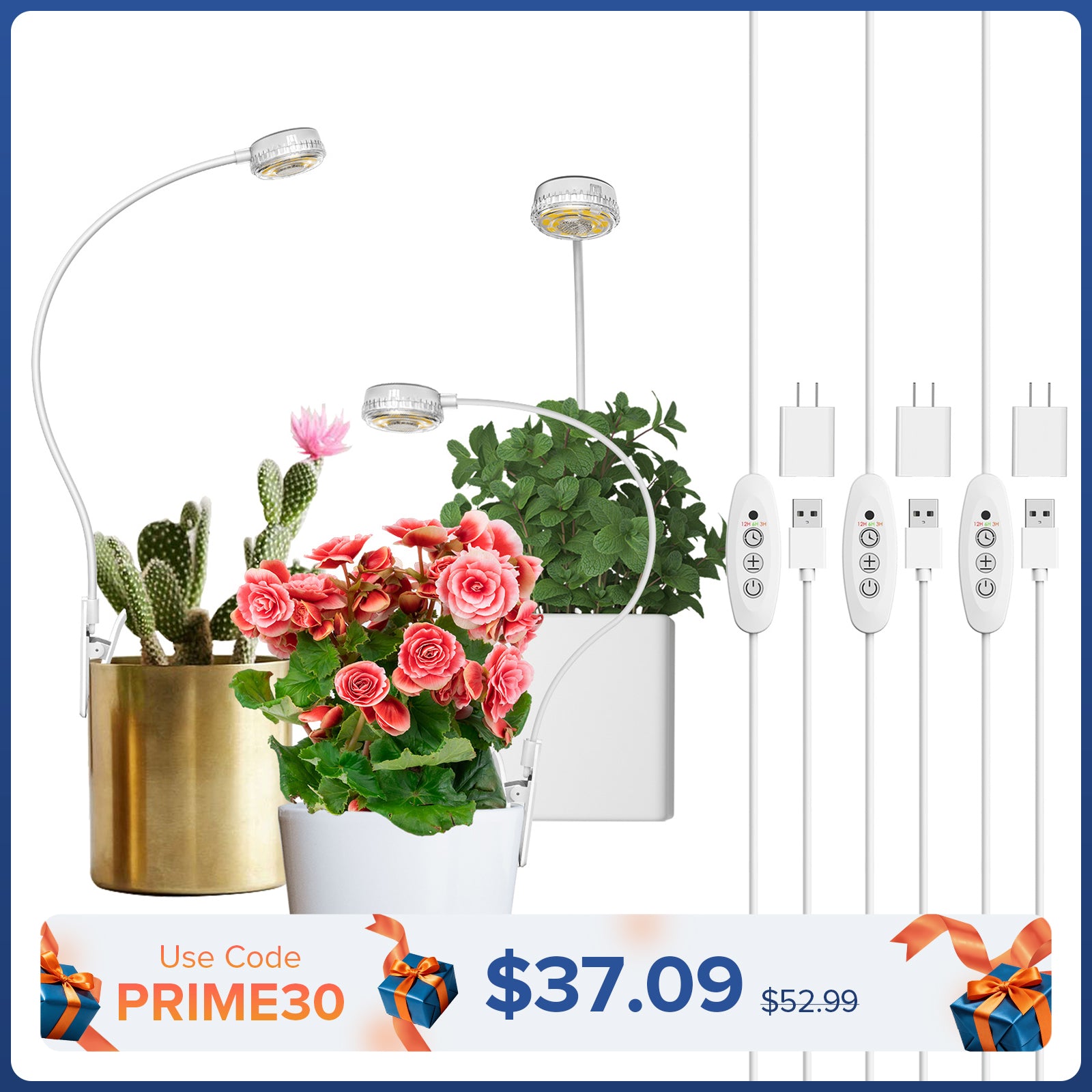 Lampada LED per coltivazione con clip per vaso da 5 W