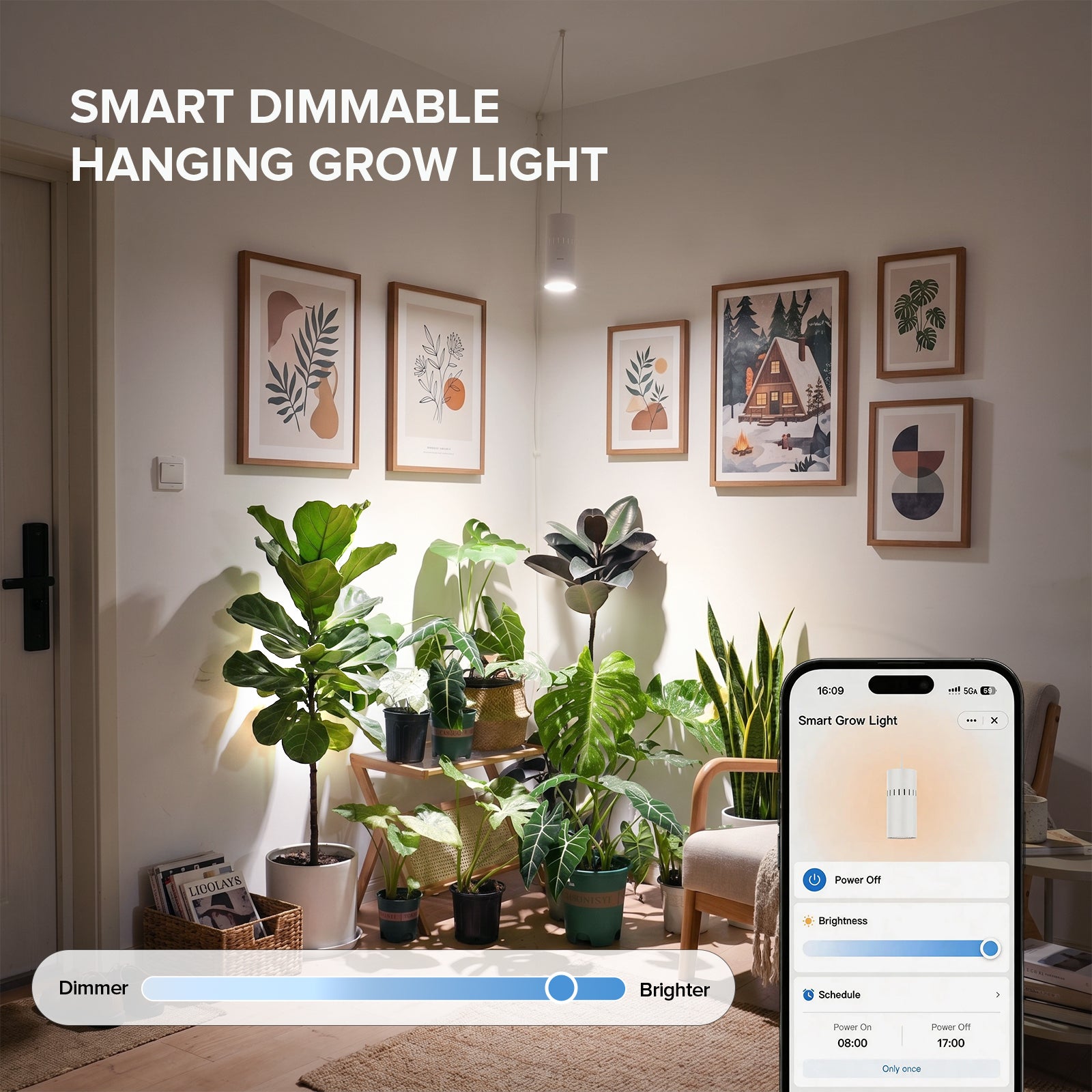 SANSI 40W Smart LED Hanging Grow Light(US ONLY)