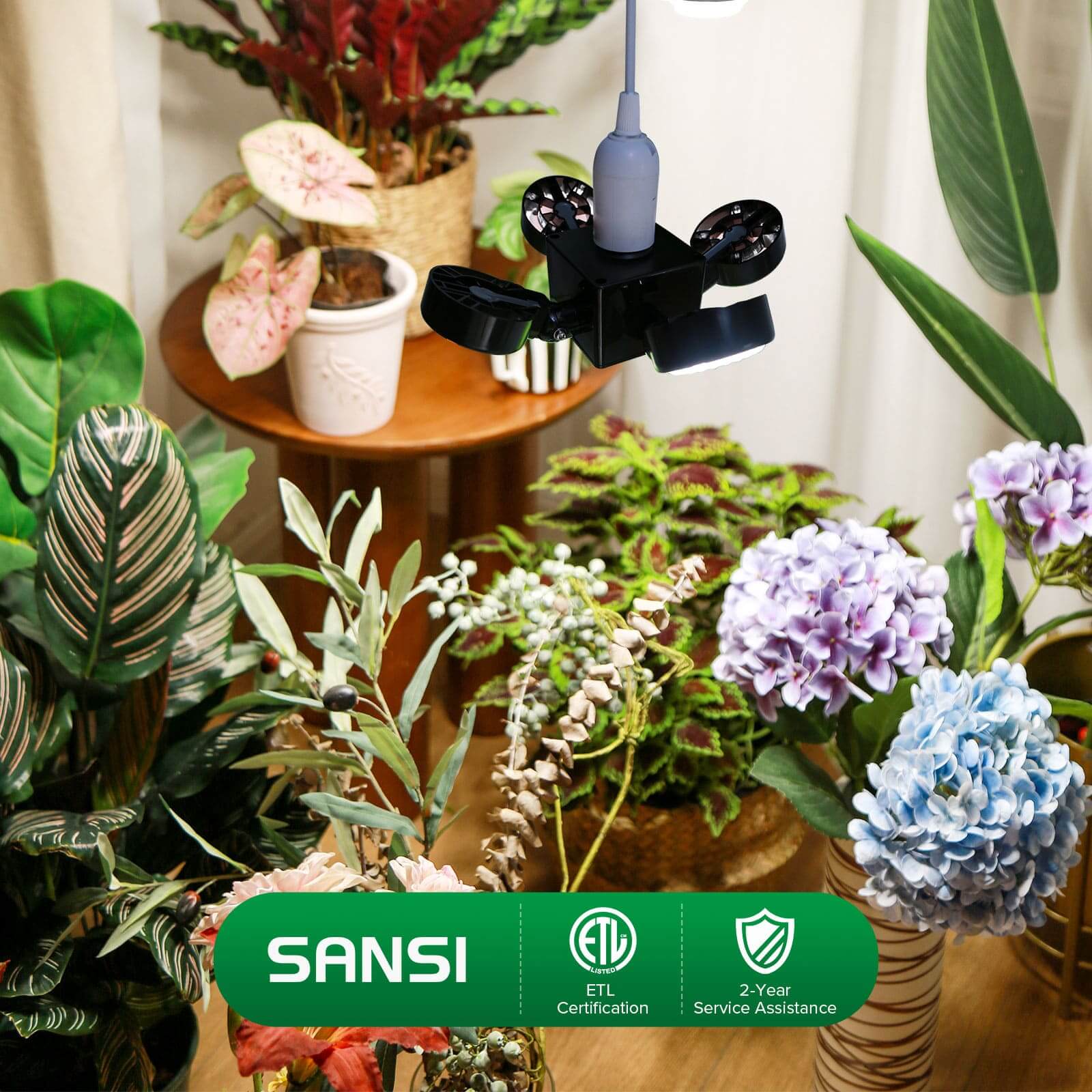 SANSI 40W Folding Wings LED Grow Light with Remote Control