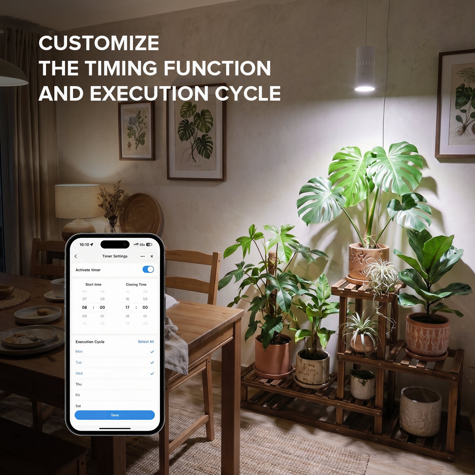 SANSI 40W Smart LED Hanging Grow Light(US ONLY)