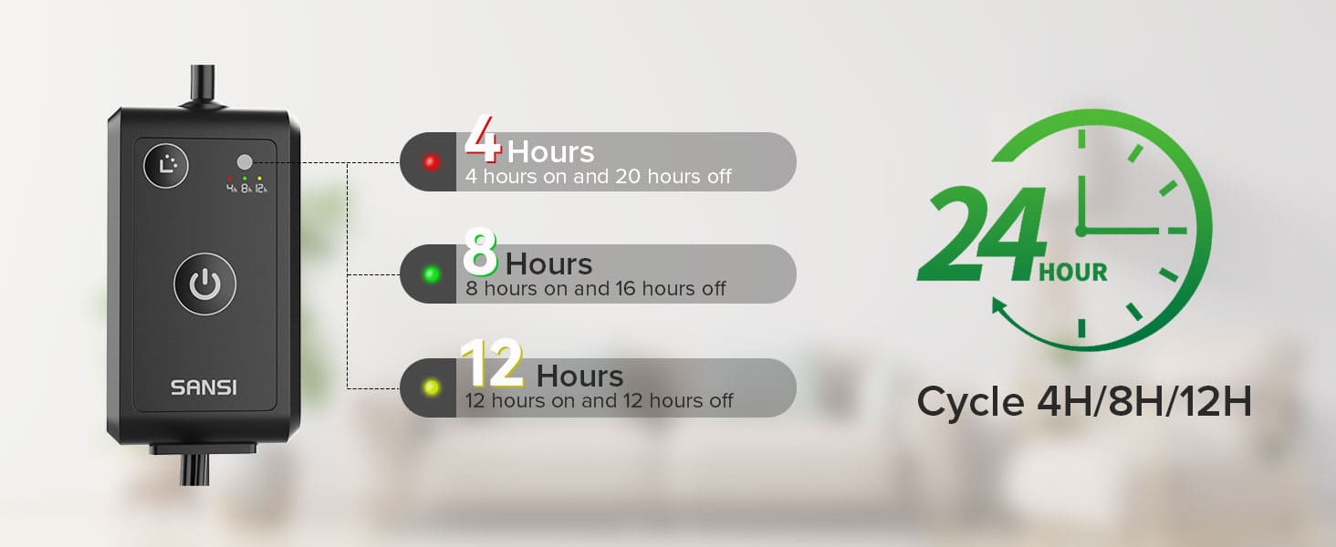 40W 4-Head Adjustable Tripod Stand Grow Light with Remote Control, timer function 4/8/12H,After setting the timer,it will automatically tumn on and off every day.