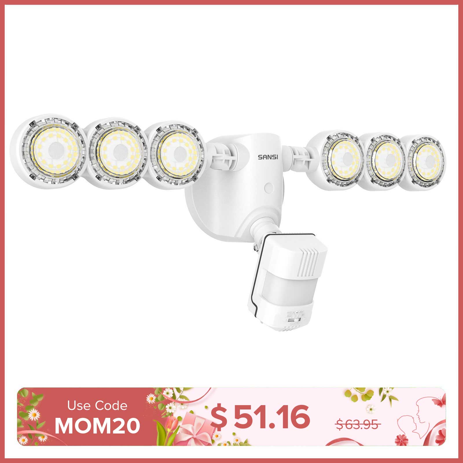 55-W-LED-Sicherheitslicht (Dämmerung bis Morgengrauen und Bewegungssensor) (NUR USA)