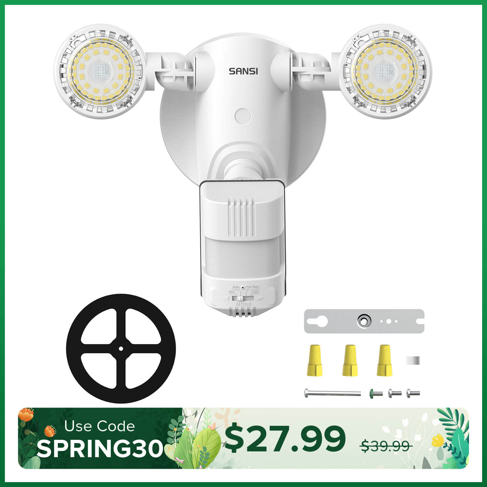 18W LED Security Light (Dusk to Dawn & Motion Sensor)