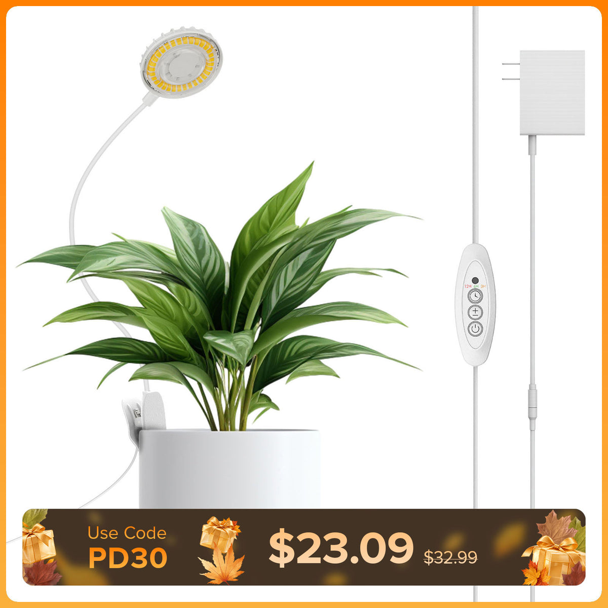SANSI 12W Pot Clip LED Grow Light (US ONLY)
