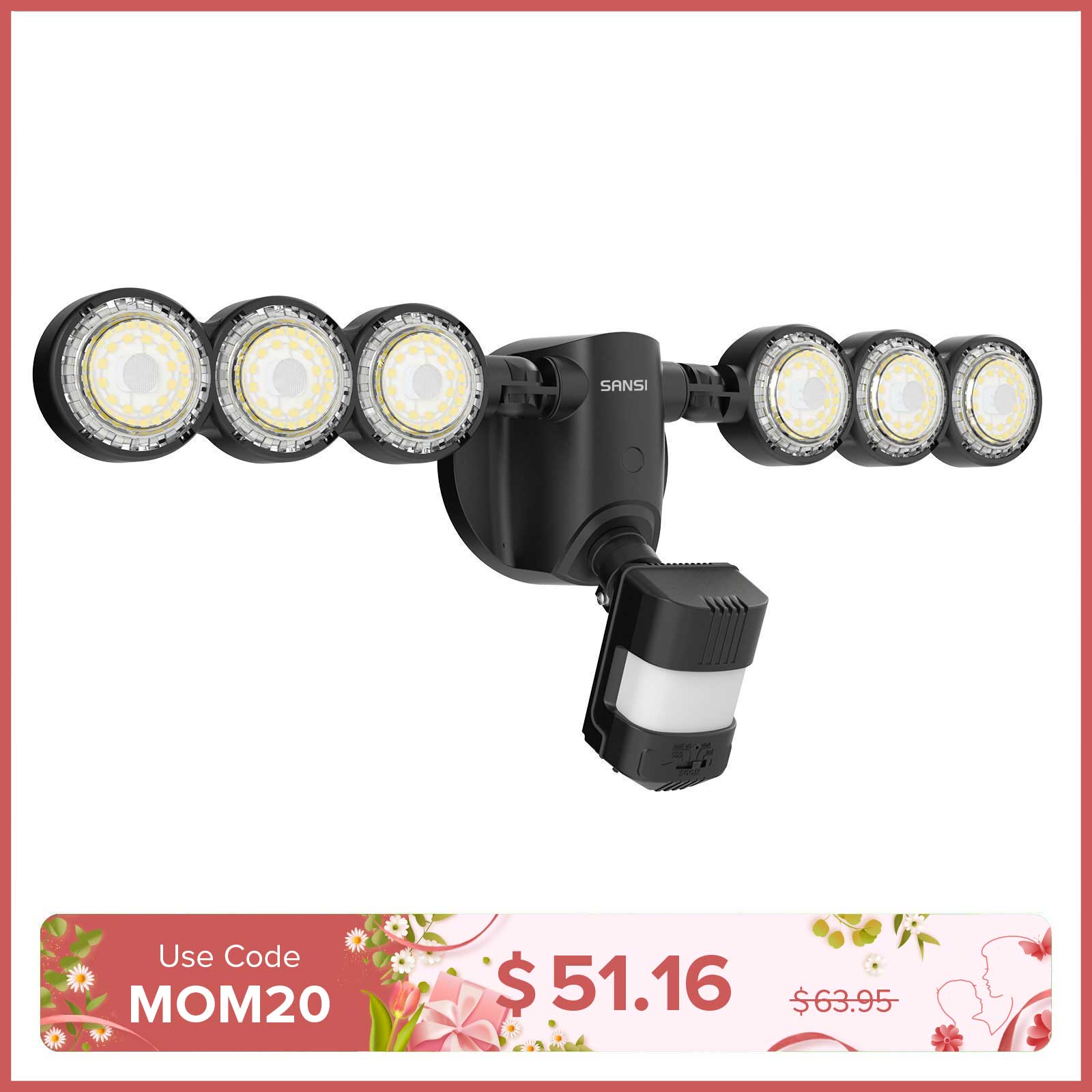 55-W-LED-Sicherheitslicht (Dämmerung bis Morgengrauen und Bewegungssensor) (NUR USA)