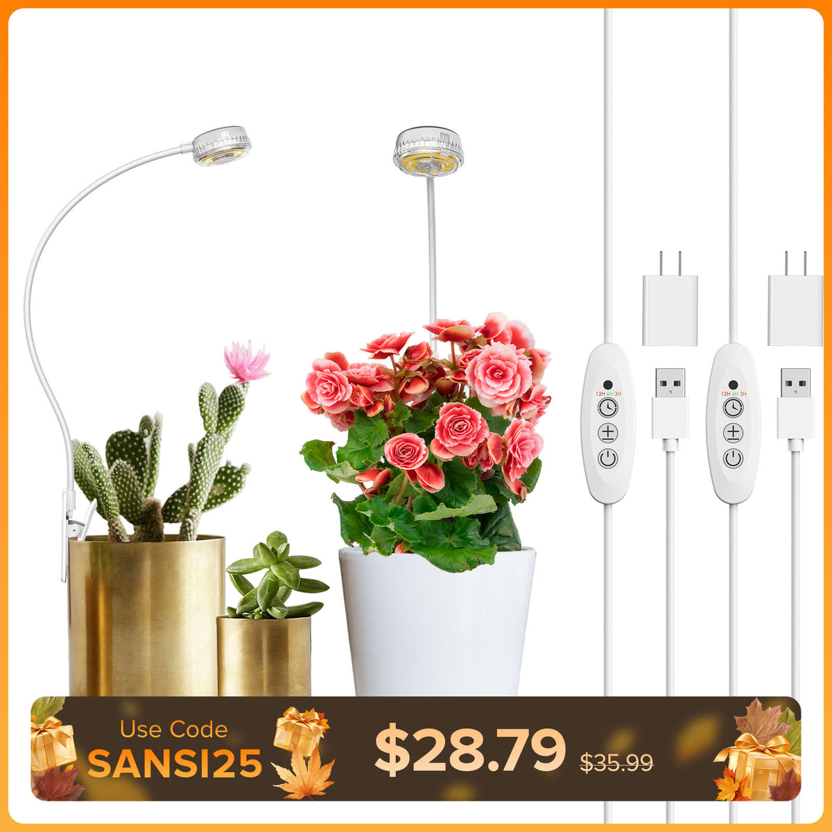 Lampada LED per coltivazione con clip per vaso da 5 W
