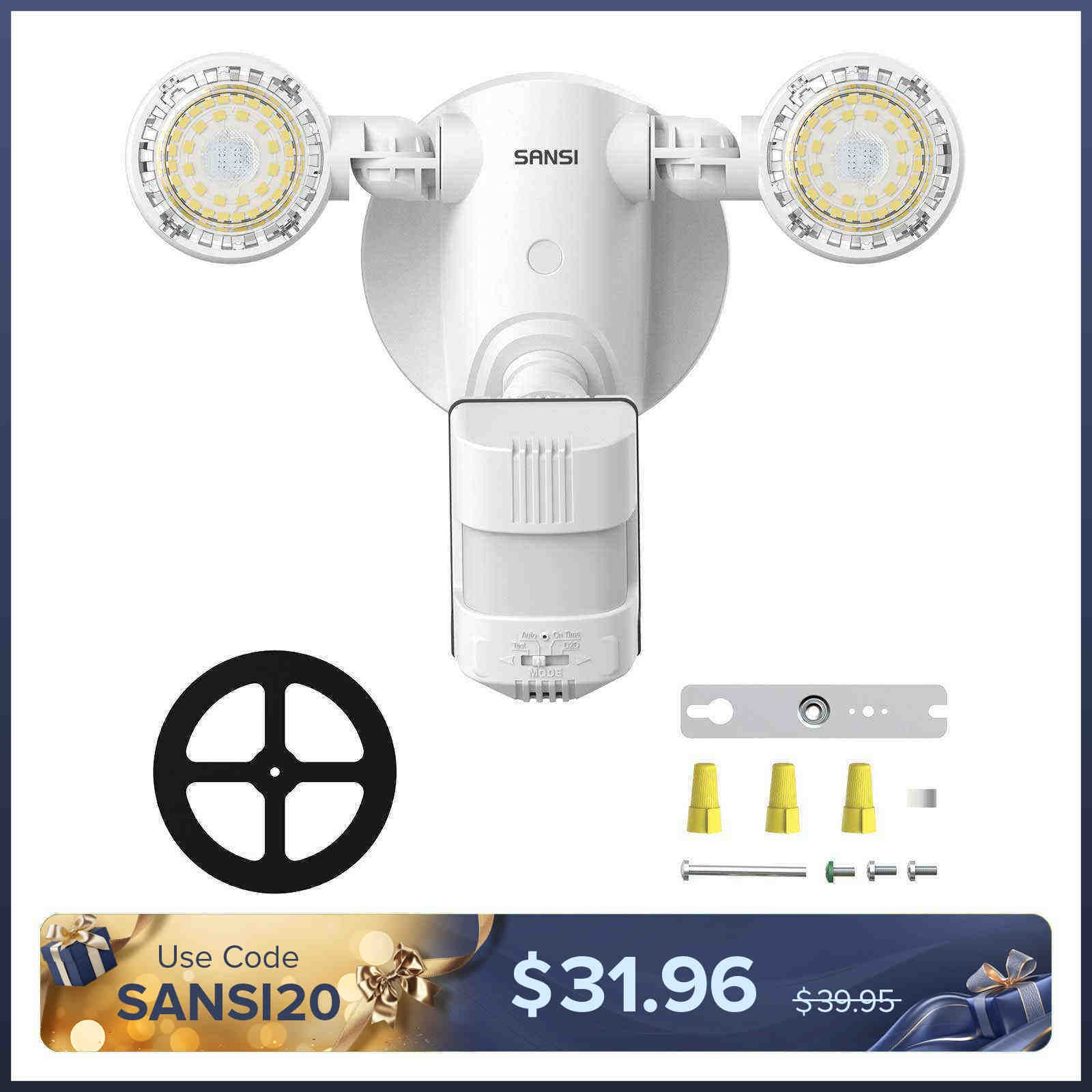 25W LED Security Light (Dusk to Dawn & Motion Sensor)(US/CA ONLY)