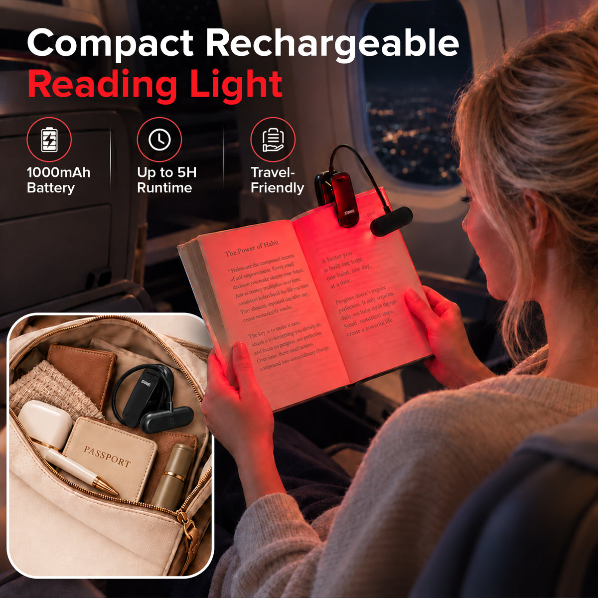 SANSI Clip-On Red Reading Light (US ONLY)