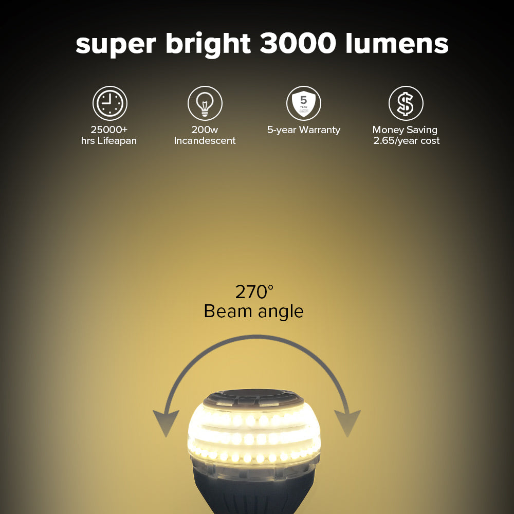 SGLEDs A21 22W Led Light Bulb 2 Pack (US ONLY),super bright 3000 lumens.