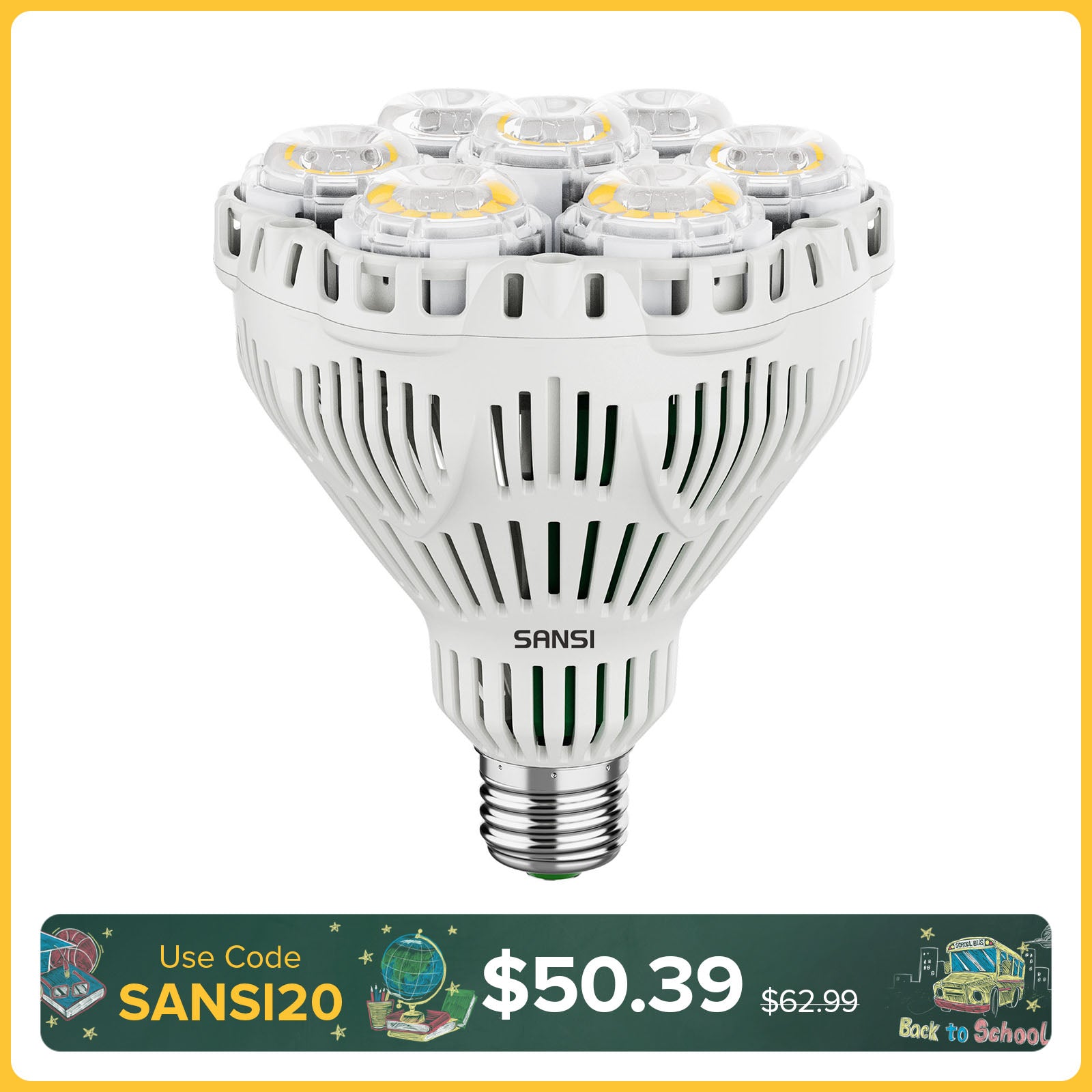 SANSI BR30 40W LED Grow Light Bulb (EU/UK ONLY)