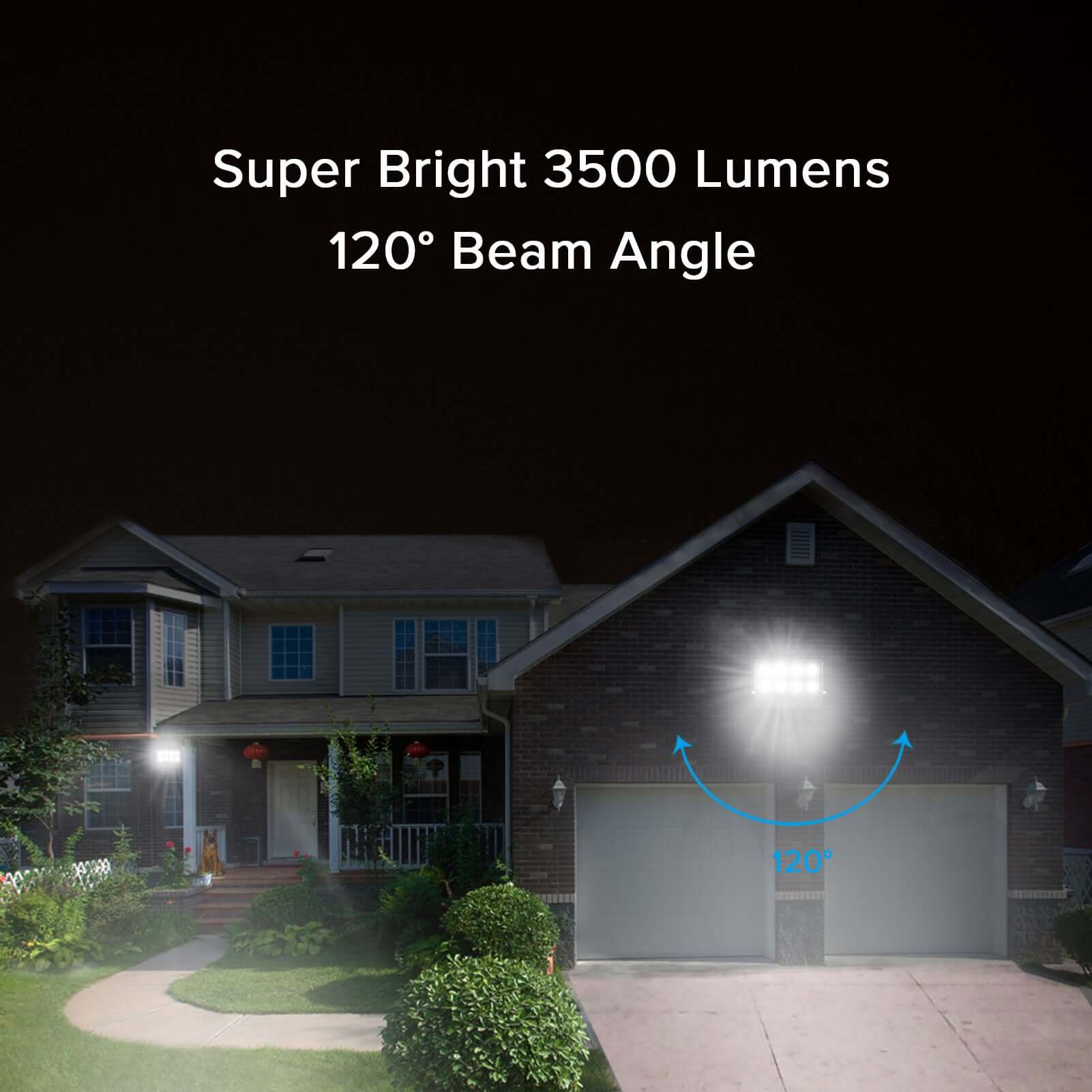 50W LED Flood Light,Super bright 3500 Lumens,120° beam angle.