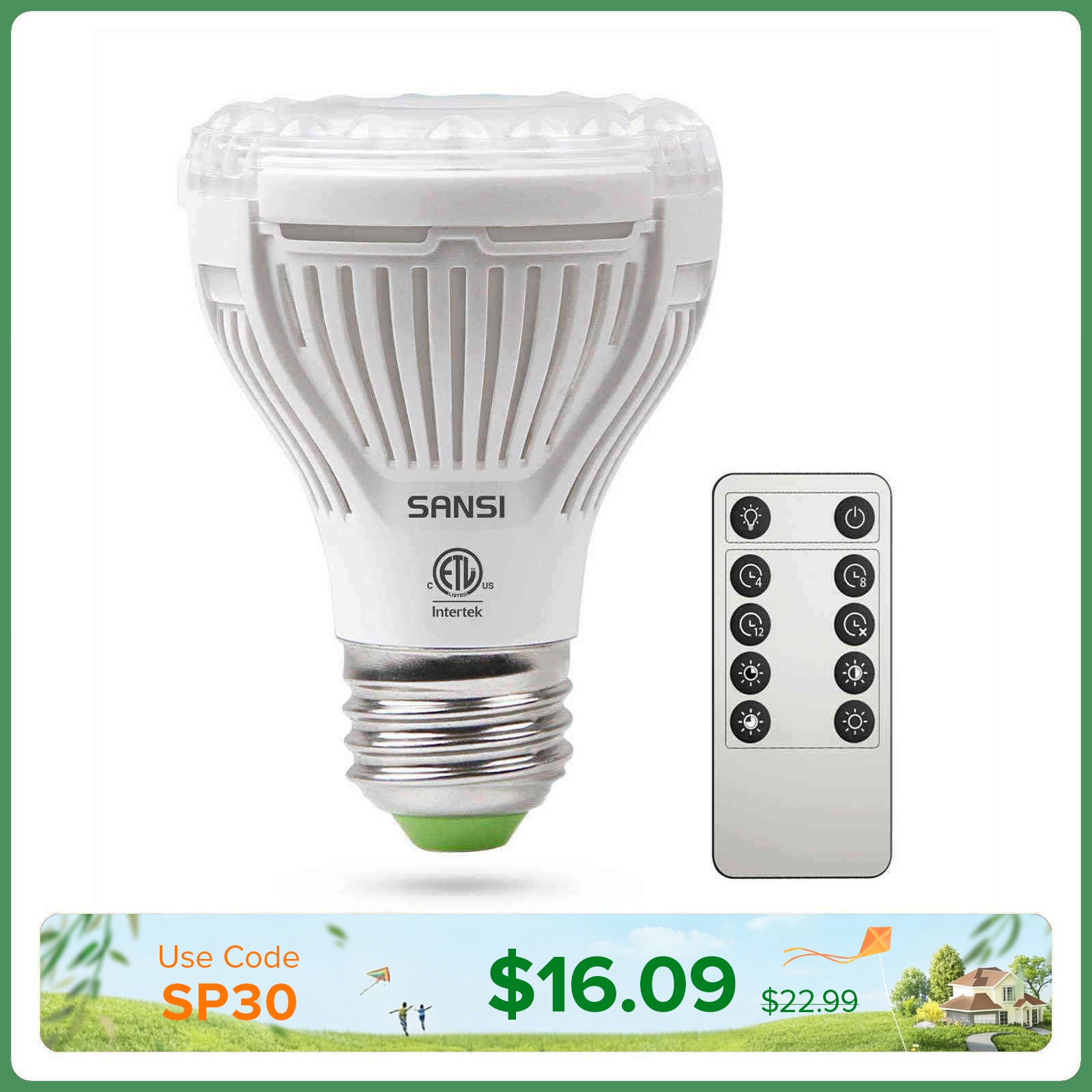 PAR20 10W LED Grow Light Bulb With Remote Control (US/CA ONLY)