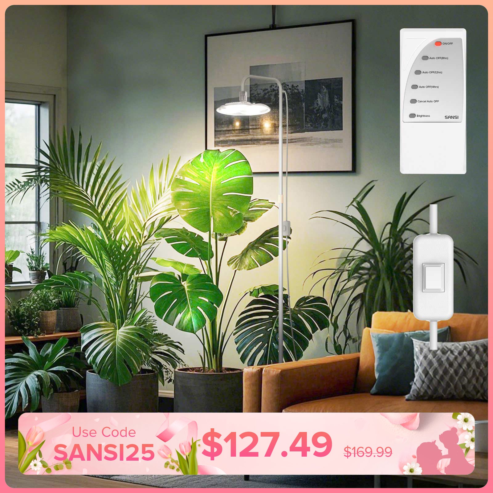 SANSI Tall Standing Grow Light with Remote Control – SANSI Lighting