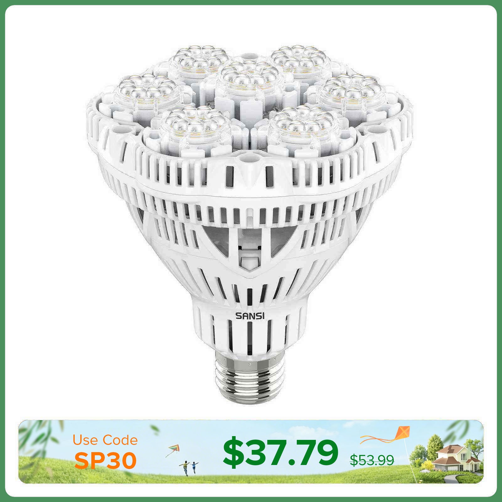 BR30 36W LED Grow Light Bulb