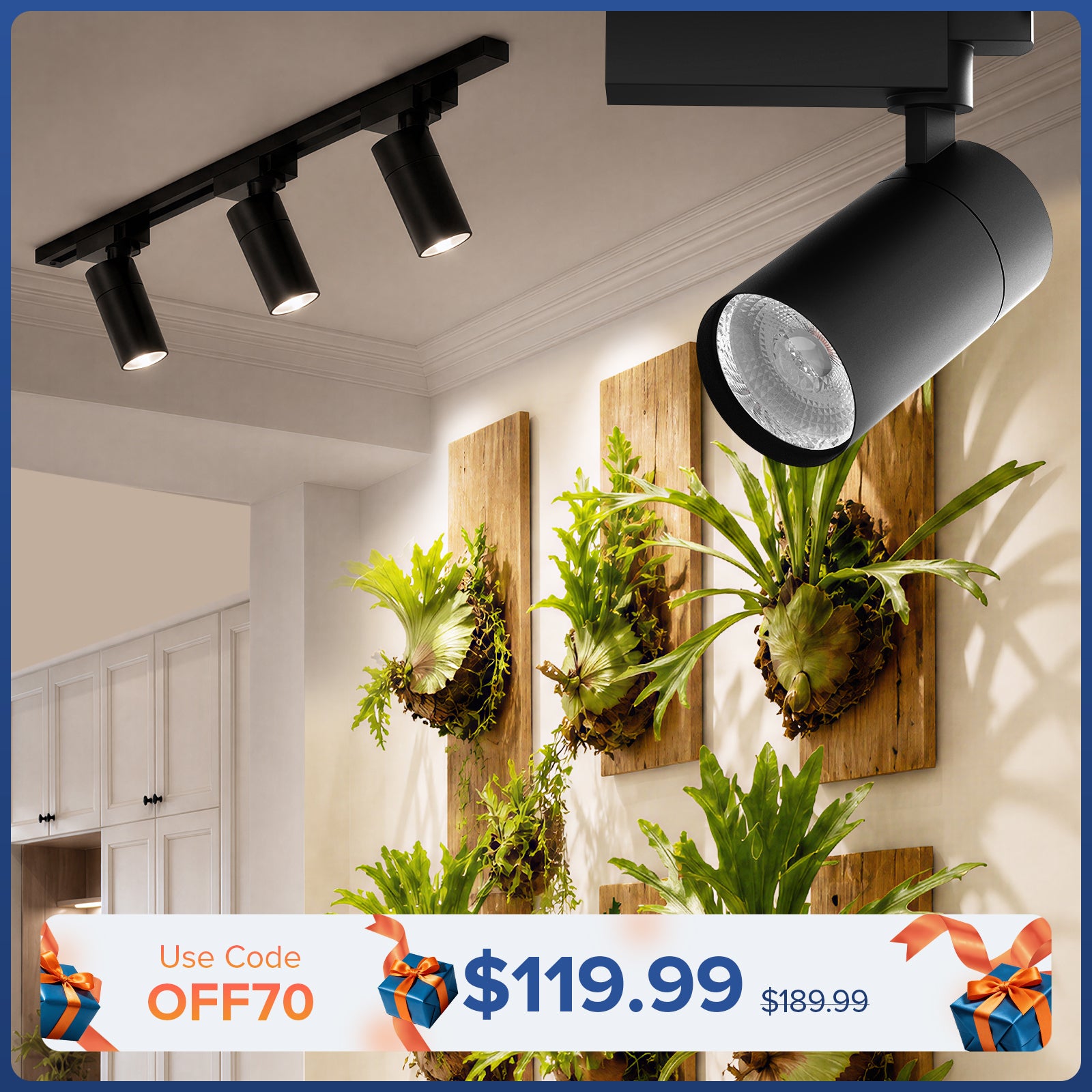 SANSI 3x30W LED Track Grow Light with Remote Control(US ONLY)