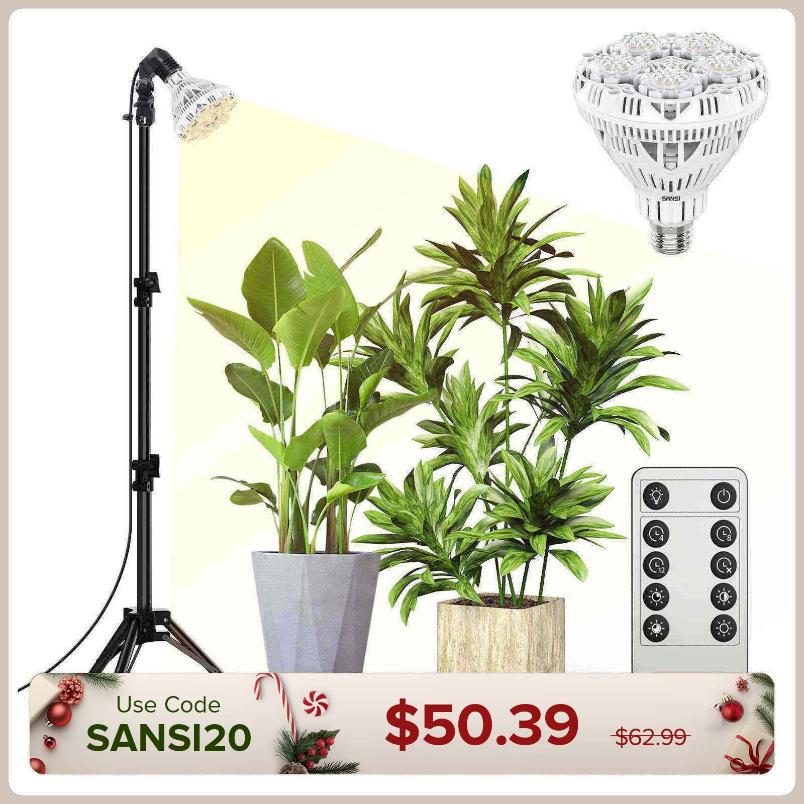 BR30 30W Adjustable Tripod Stand Grow Light with Remote Control (US/CA ONLY)